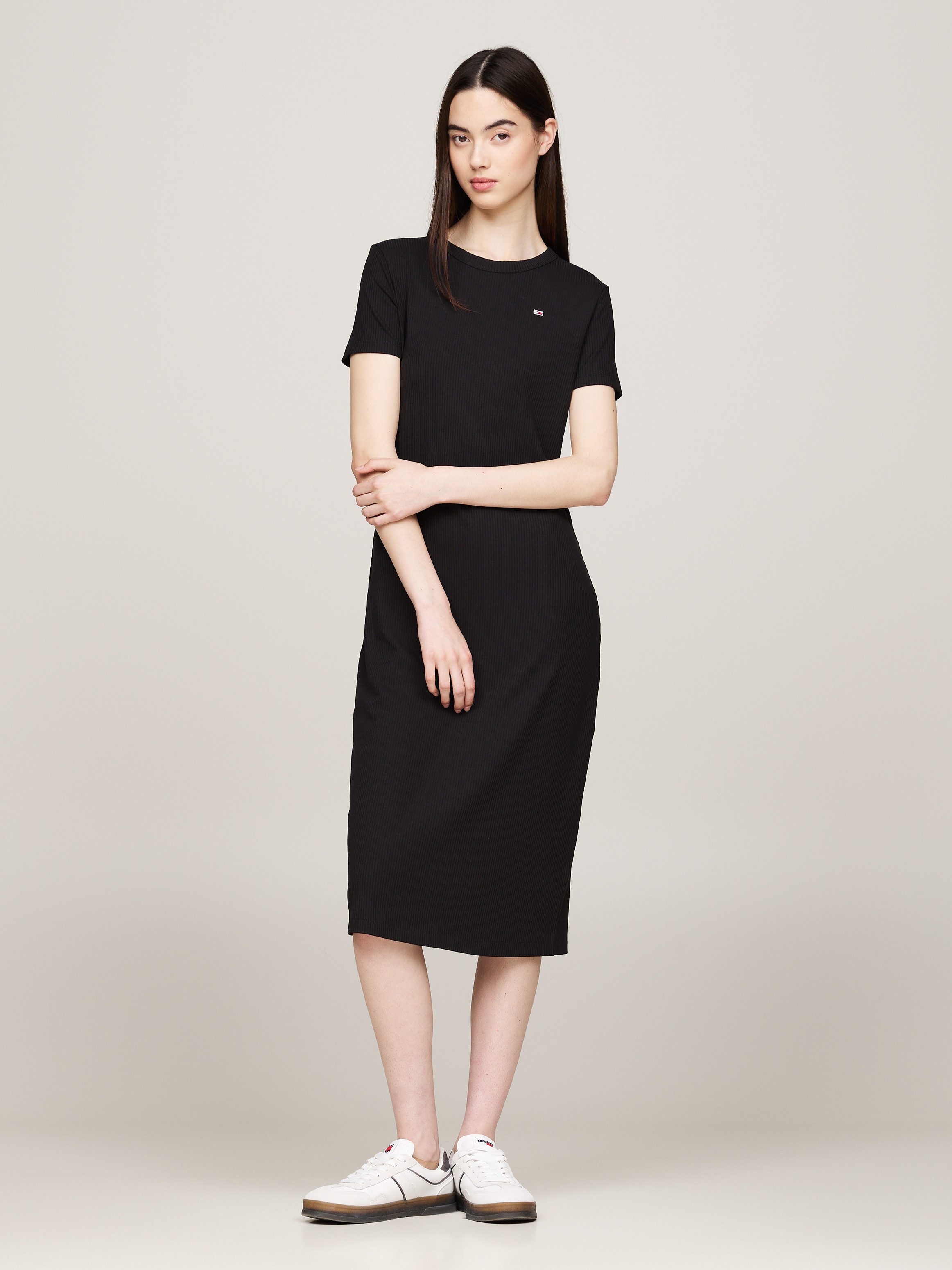 Tommy Jeans Jerseykleid mit gerippter Struktur, günstig online kaufen