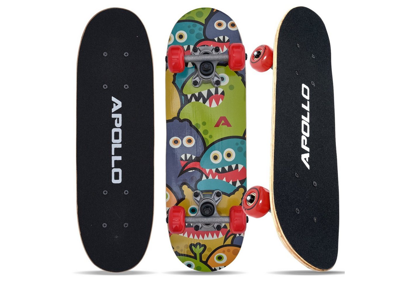 Apollo Skateboard Kinderskateboard 20" Kinder, Longboard, ABEC 3 und Aluminium Achsen