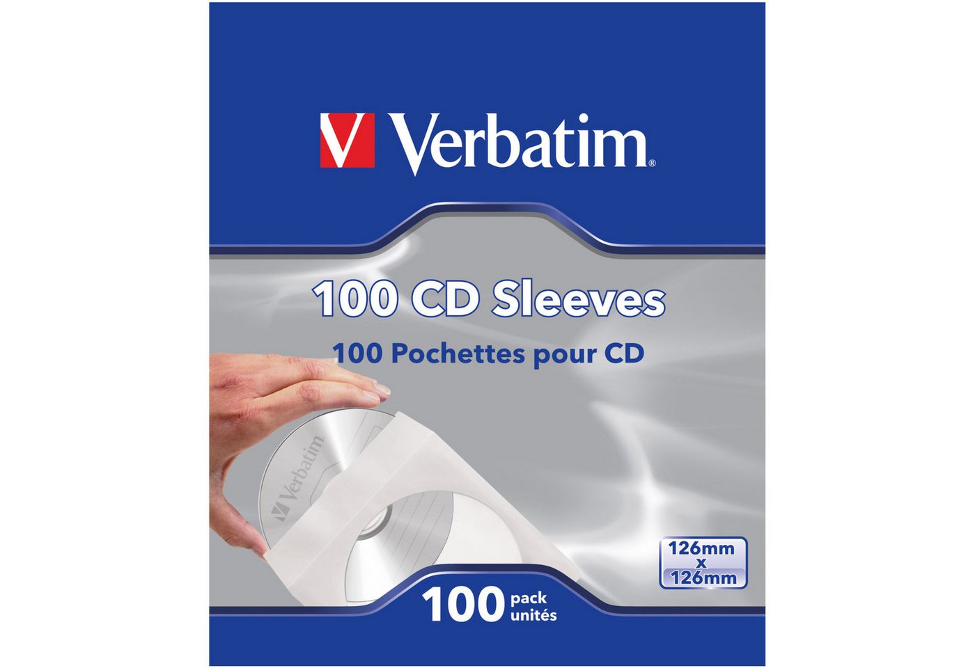 Thumbnail - Verbatim Aufbewahrungsbox Verbatim CD-Hüllen, CD-/DVD-Aufbewahrung, (100