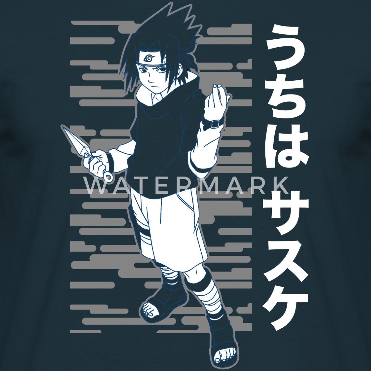 Spreadshirt T-Shirt Naruto Cooles Design Mit Sasuke Männer T-Shirt (1-tlg)