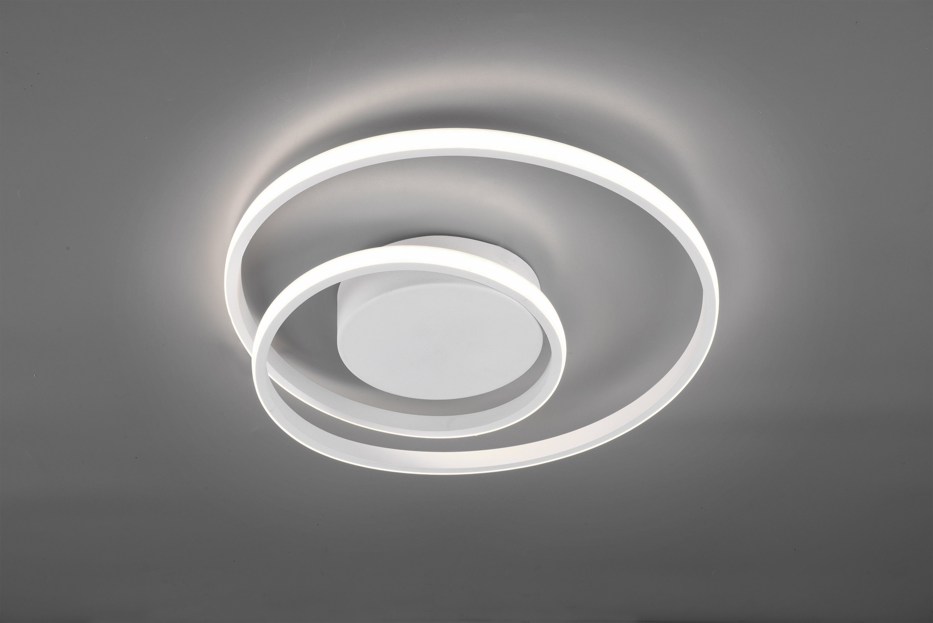 Reality Leuchten LED Deckenleuchte Zibal, Dimmfunktion, LED fest integriert, Warmweiß, Switch Dimmer, dimmbar über Wandschalter (100%/50%/25), Wohnzimmer