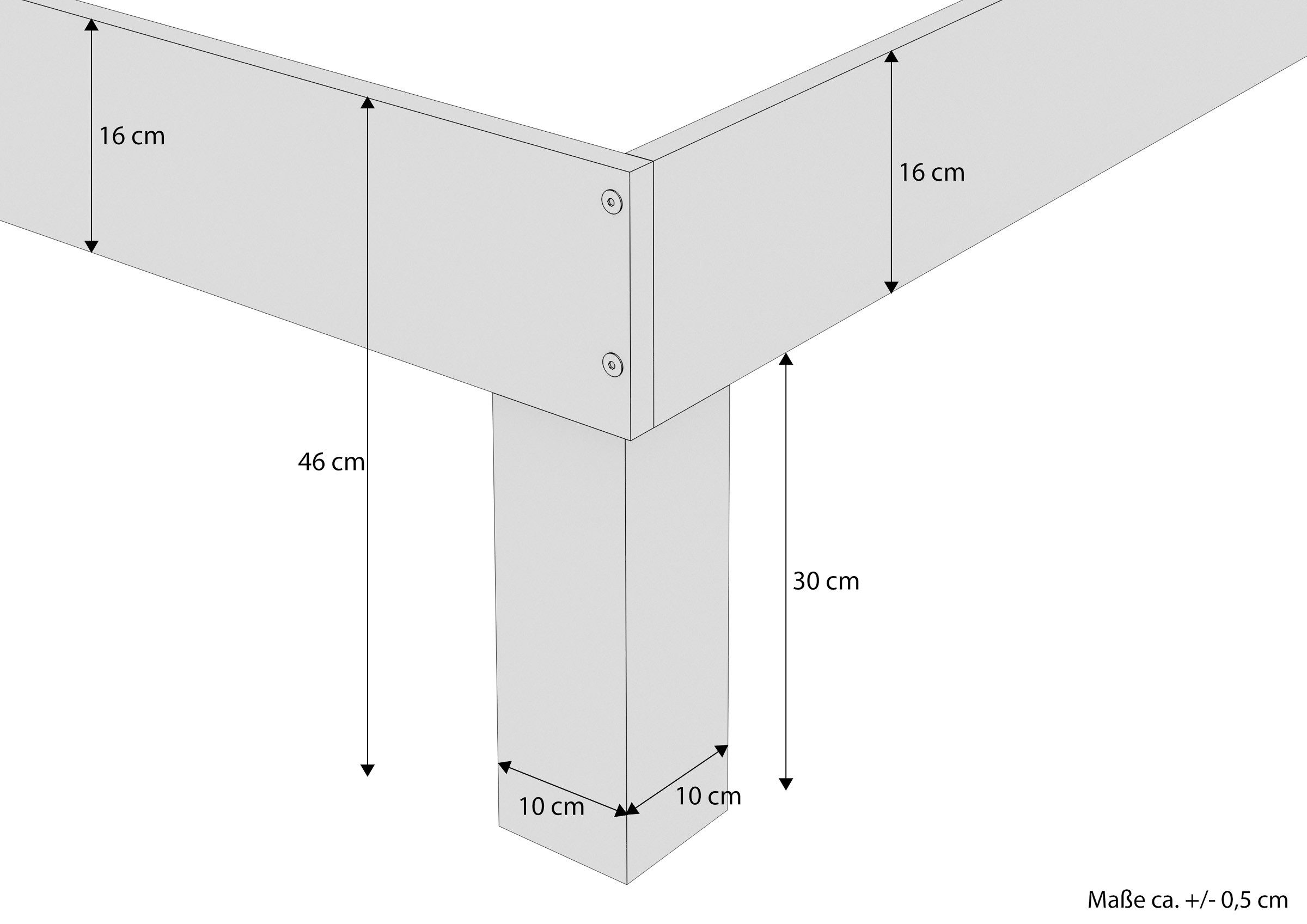 ERST-HOLZ Futonbett Hohes Massivholzbett Echtholzbett Buche günstig online kaufen