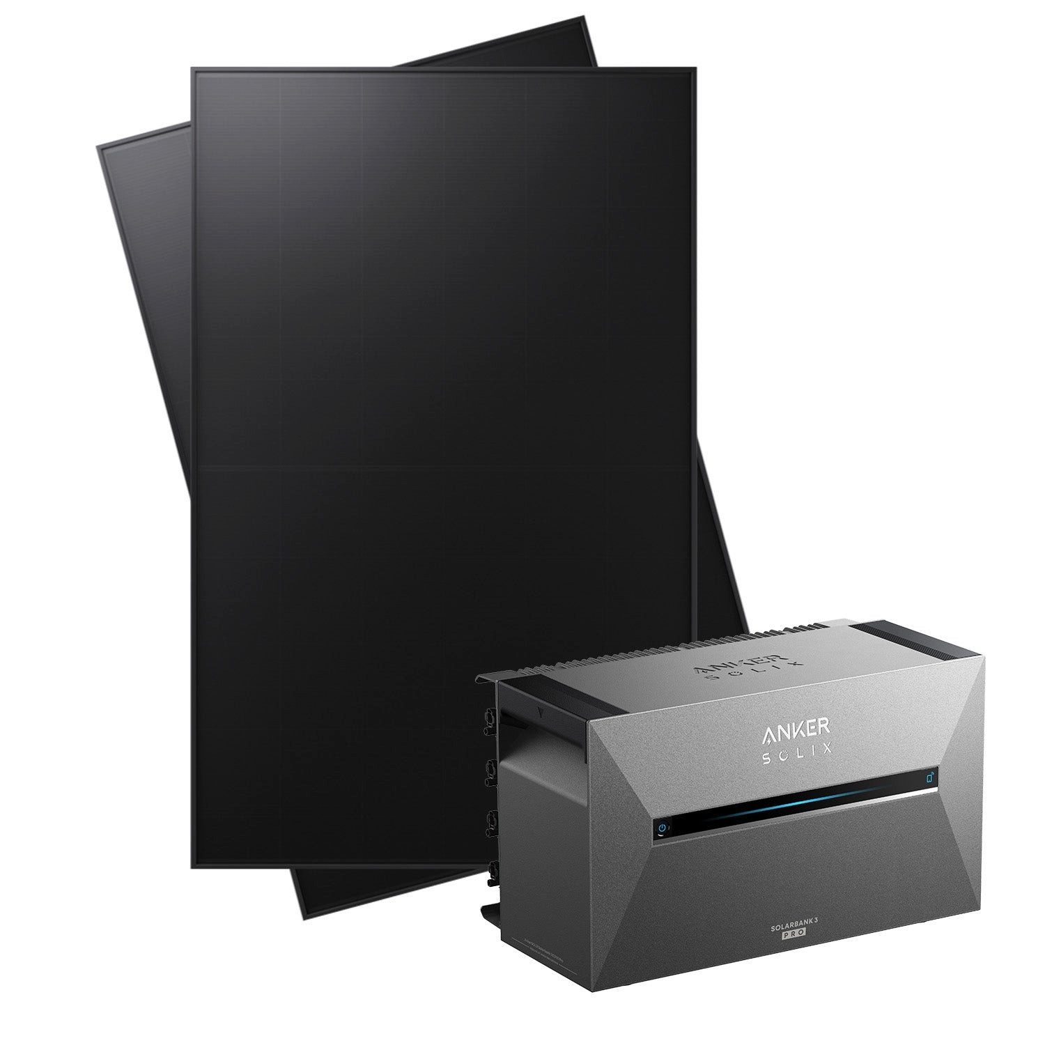 Kleines Kraftwerk Balkonkraftwerk, 960 W, Monokristallin, (ohne Halterung), 2 x 480W, Anker Solarbank 3 Pro