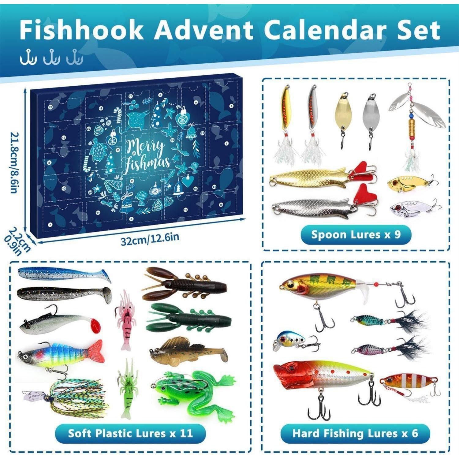 LuxusKollektion Adventskalender Adventskalender Angeln 2024 für Männer Teenager Jungen 24