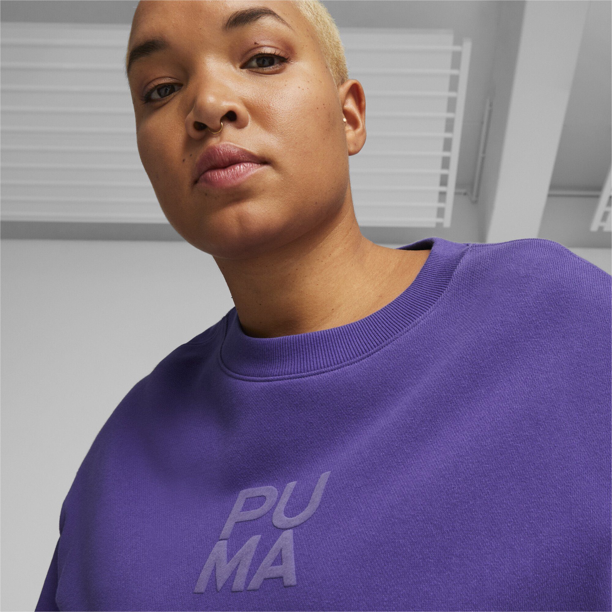 Damen PUMA Purple Sweatshirt Team Sweatshirt Violet Infuse