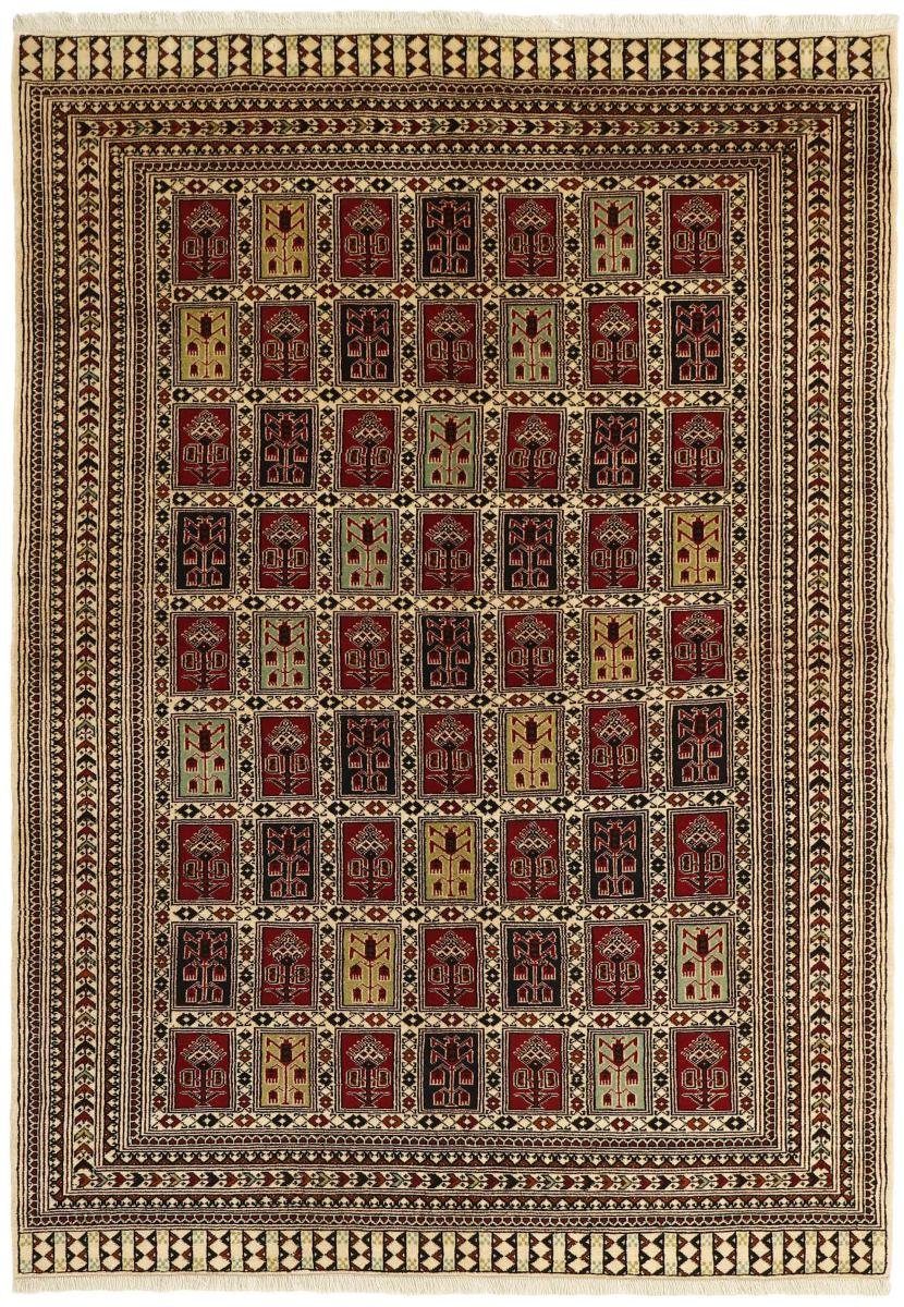 Orientteppich Turkaman 162x243 Handgeknüpfter Orientteppich / Perserteppich, Nain Trading, rechteckig, Höhe: 6 mm