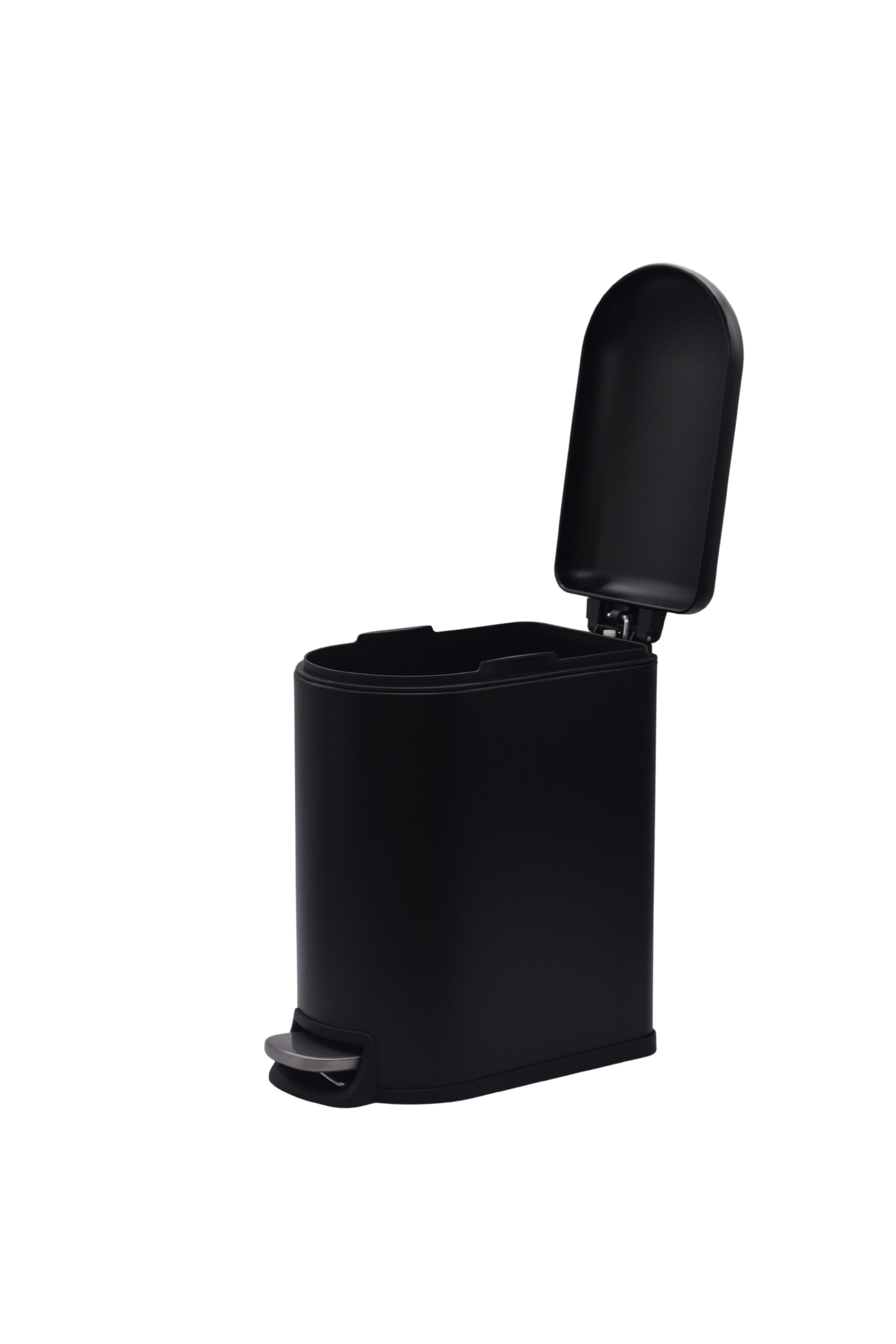 Euroshowers GmbH Kosmetikeimer Classic Schwarz 5 l mit Inneneimer, mit Pedal und soft-close Deckel