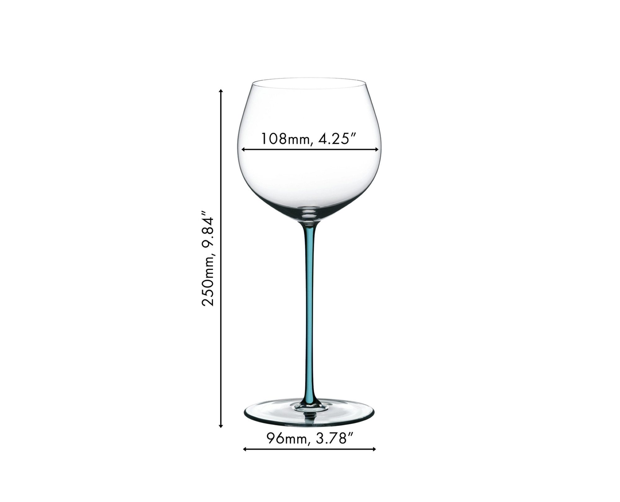 RIEDEL THE WINE GLASS COMPANY Rotweinglas Riedel Fatto a Mano Chardonnay Türkis, Kristallglas