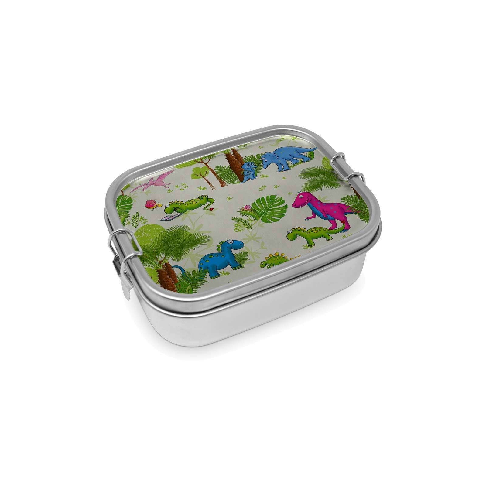 Haushalt Lebensmittelaufbewahrung PPD Lunchbox Dinos Brotdose aus Edelstahl 900 ml, (1-tlg)