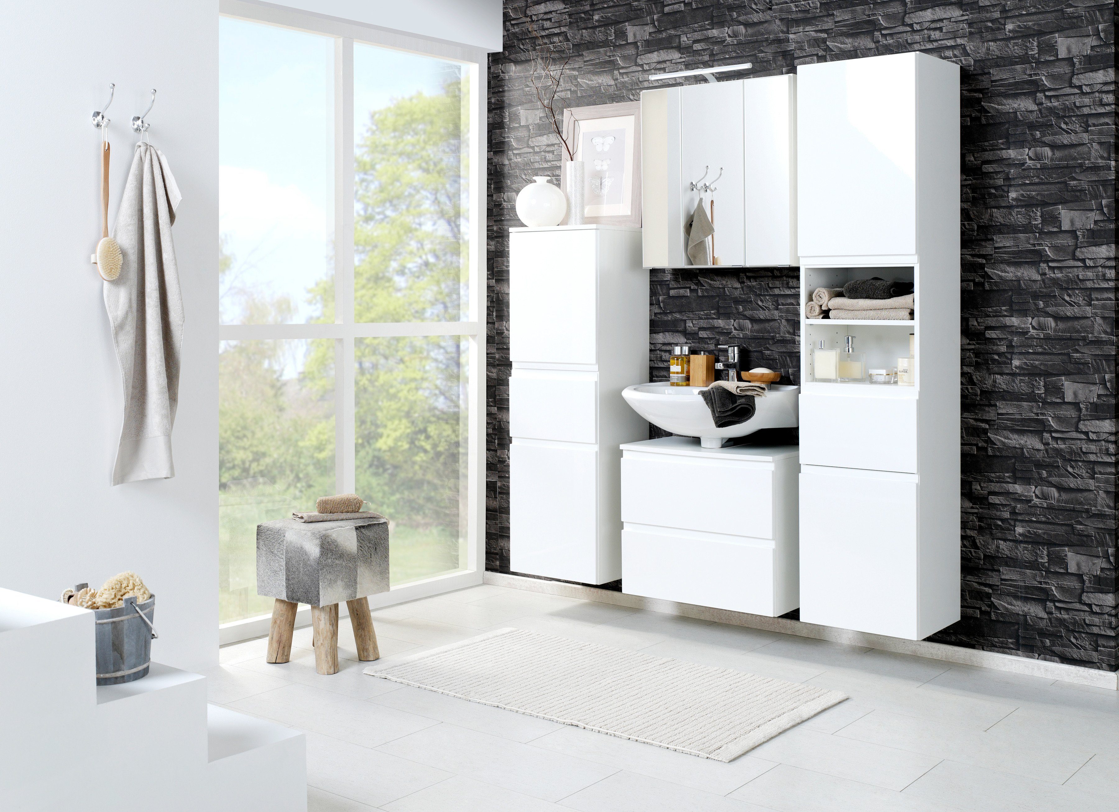 welltime Waschbeckenunterschrank Cardiff Badmöbel, Breite 60 cm günstig online kaufen