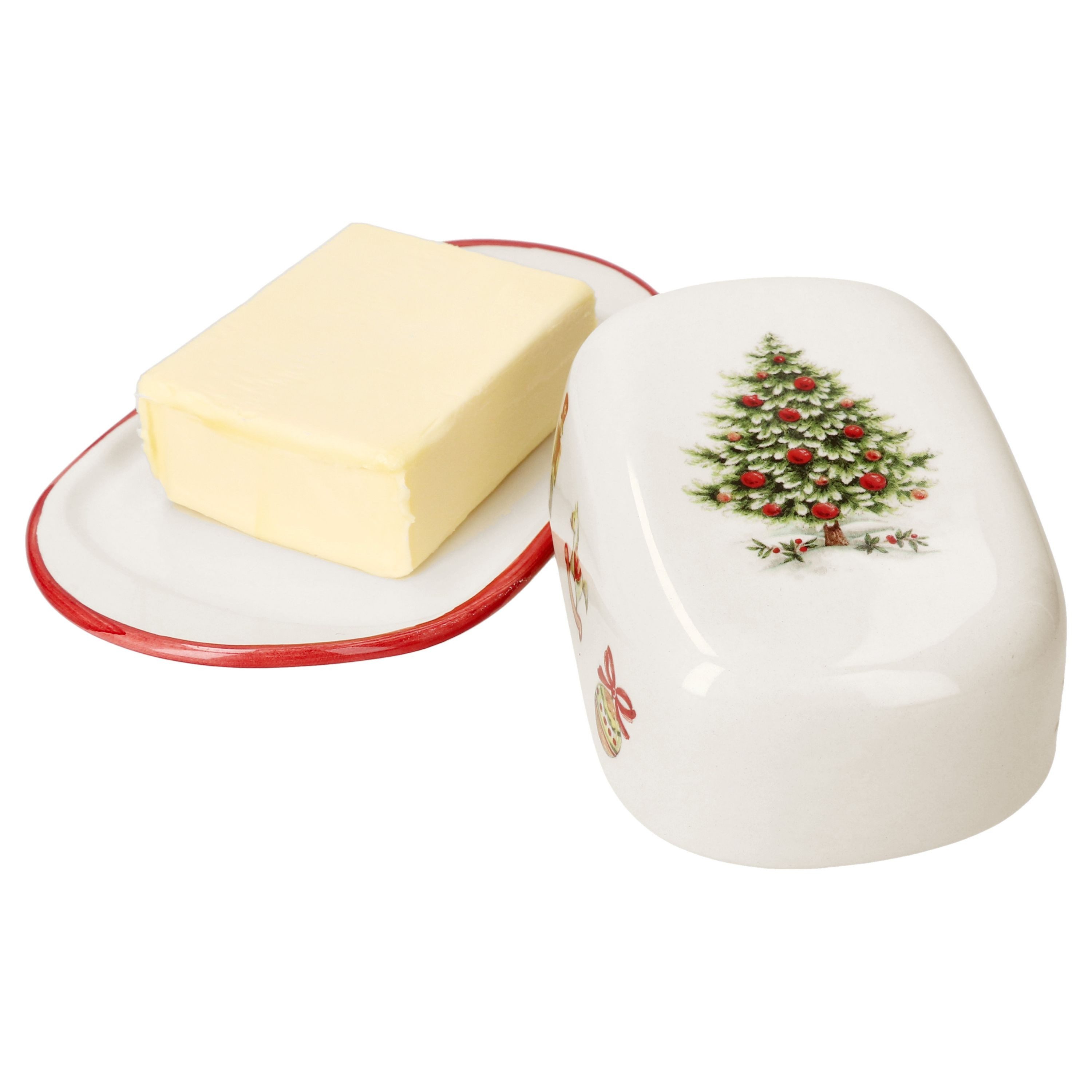 Butterdose Maestro Natale Butterdose mit Deckel für 250g Butter-Teller Keramik