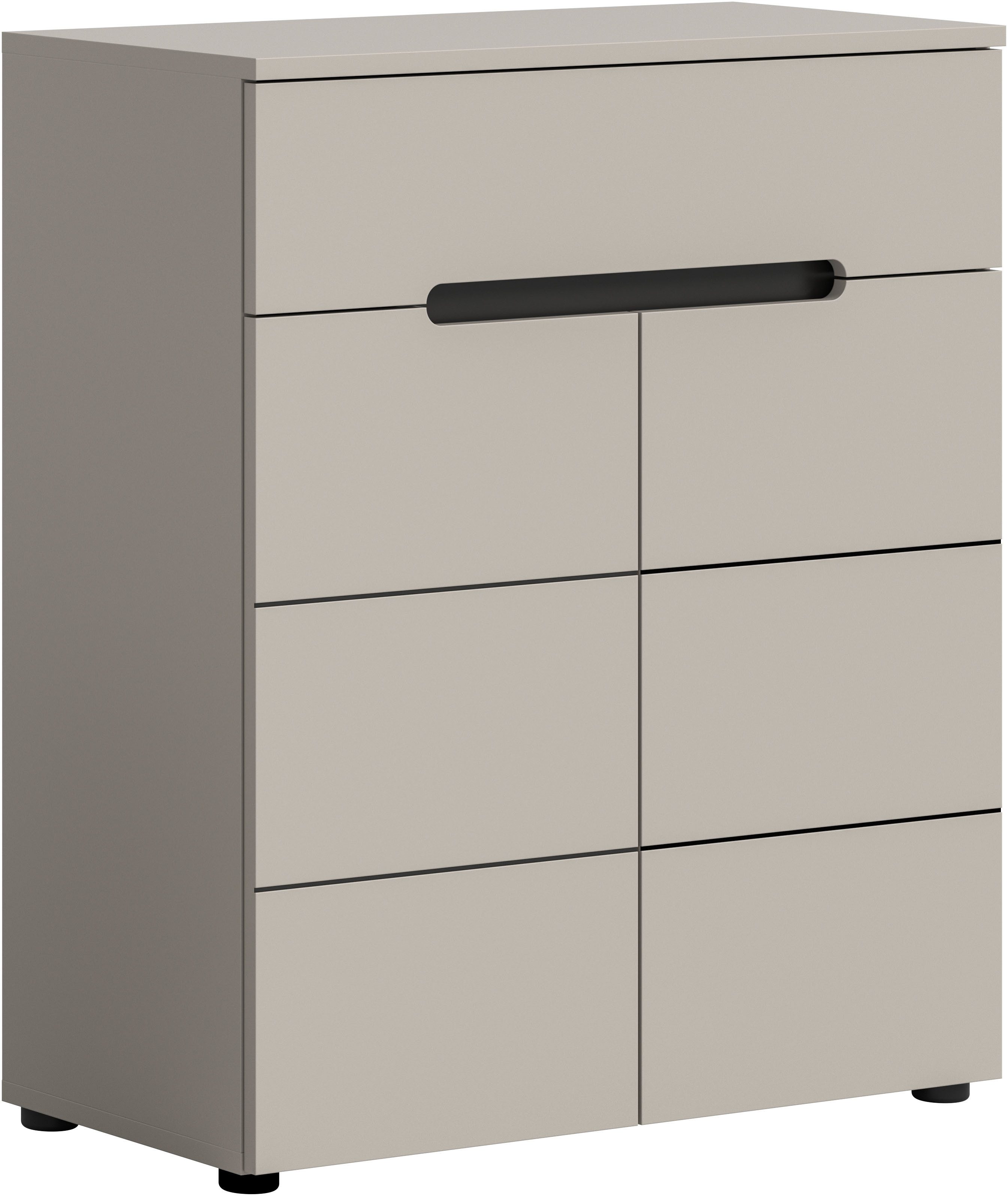 Home affaire Schuhkommode REHAT, TOPSELLER!, Breite 80cm, 2 Türen, 1 Schubkasten, 4 Fächer (1 St., in verschiedenen Farben erhältlich, Platz für ca. 12 Paar Schuhe), Schuhschrank, Kommode, Garderobenschrank, Anrichte, Sideboard