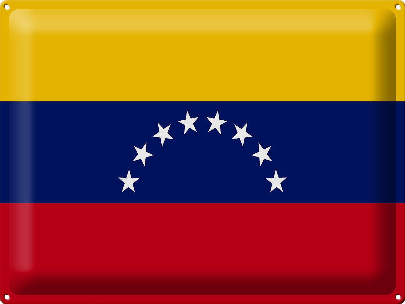 Metallschild Flagge Venezuela 40x30cm Flag of Venezuela