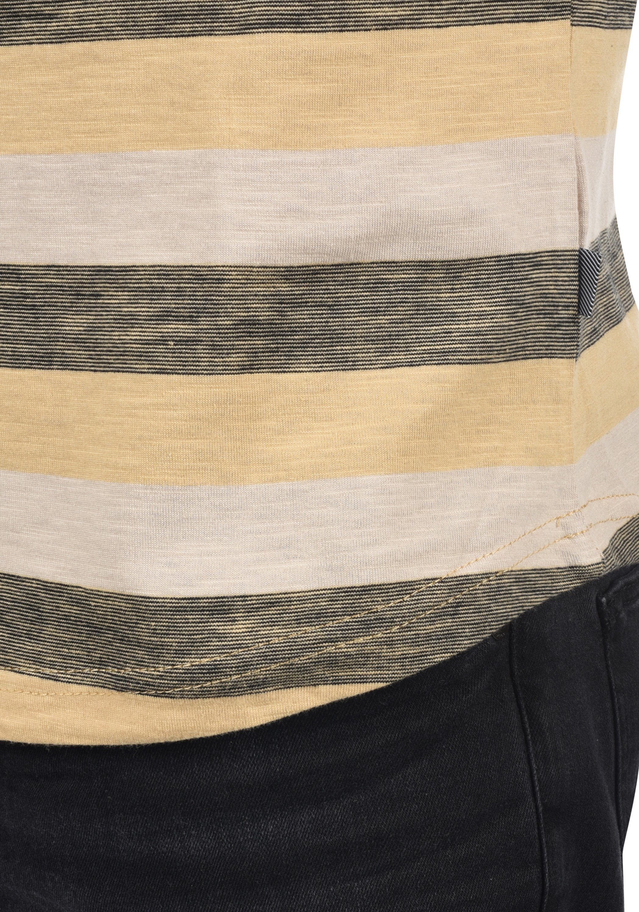 21103974 Muster !Solid Rundhalsshirt - SDTee & mit CURDS (790166) WH T-Shirt