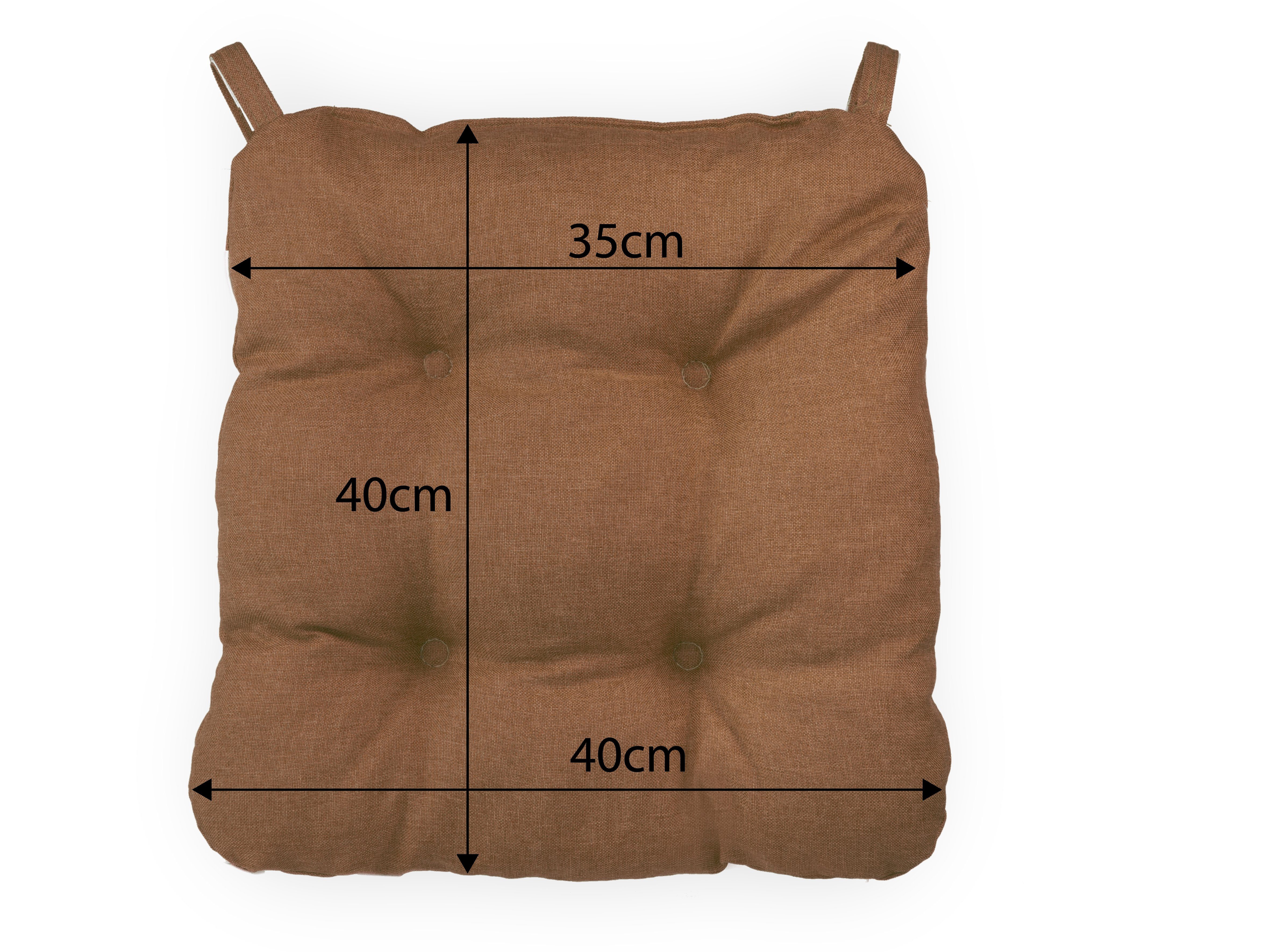 sunnypillow Stuhlkissen 4er Set Stuhlkissen mit Klettverschluss Maße: 40/35x40x8cm