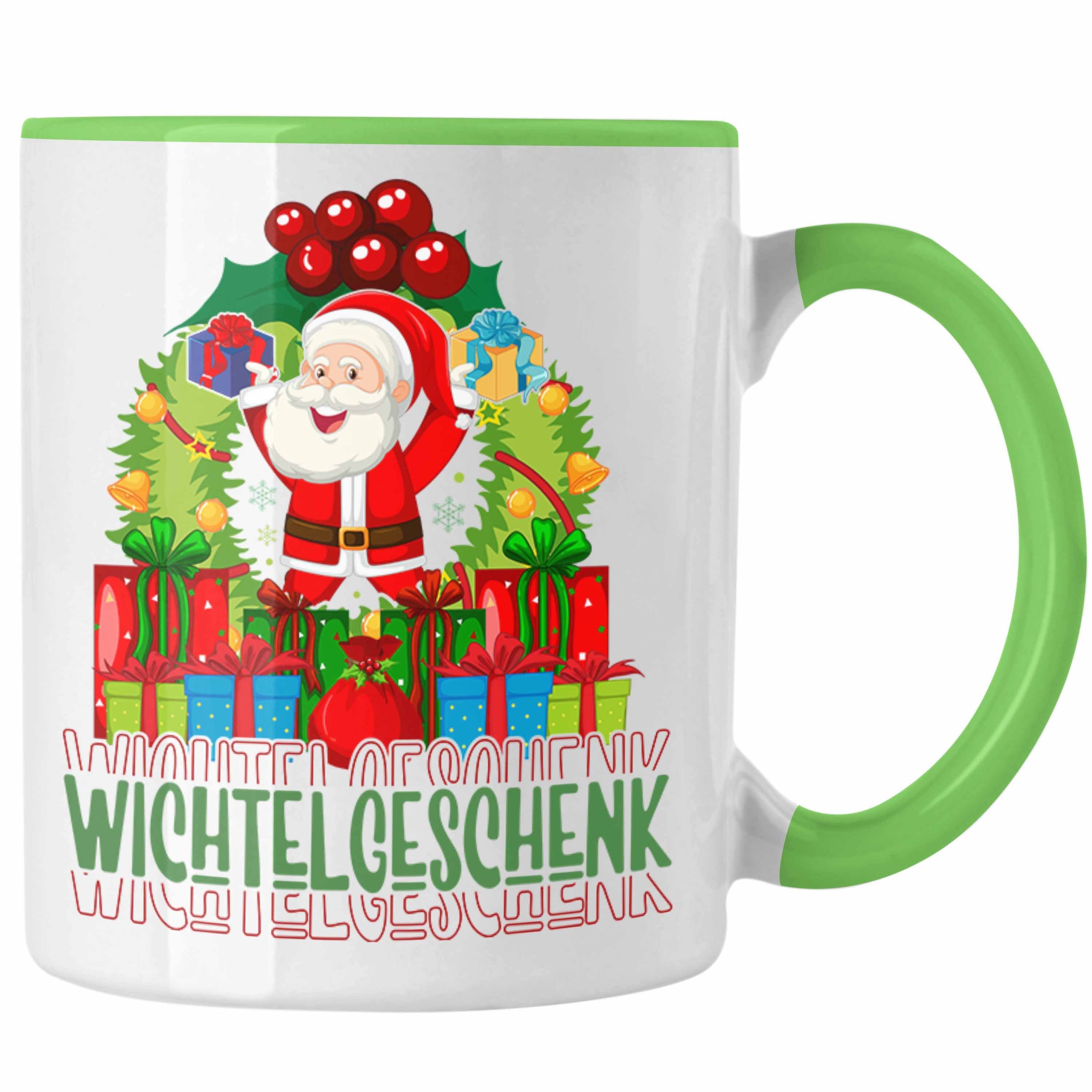 Trendation Tasse Schrott-Wichtelgeschenk für Frauen Kollegen Geschenk Wichteln Weihnach Grün | Teetassen