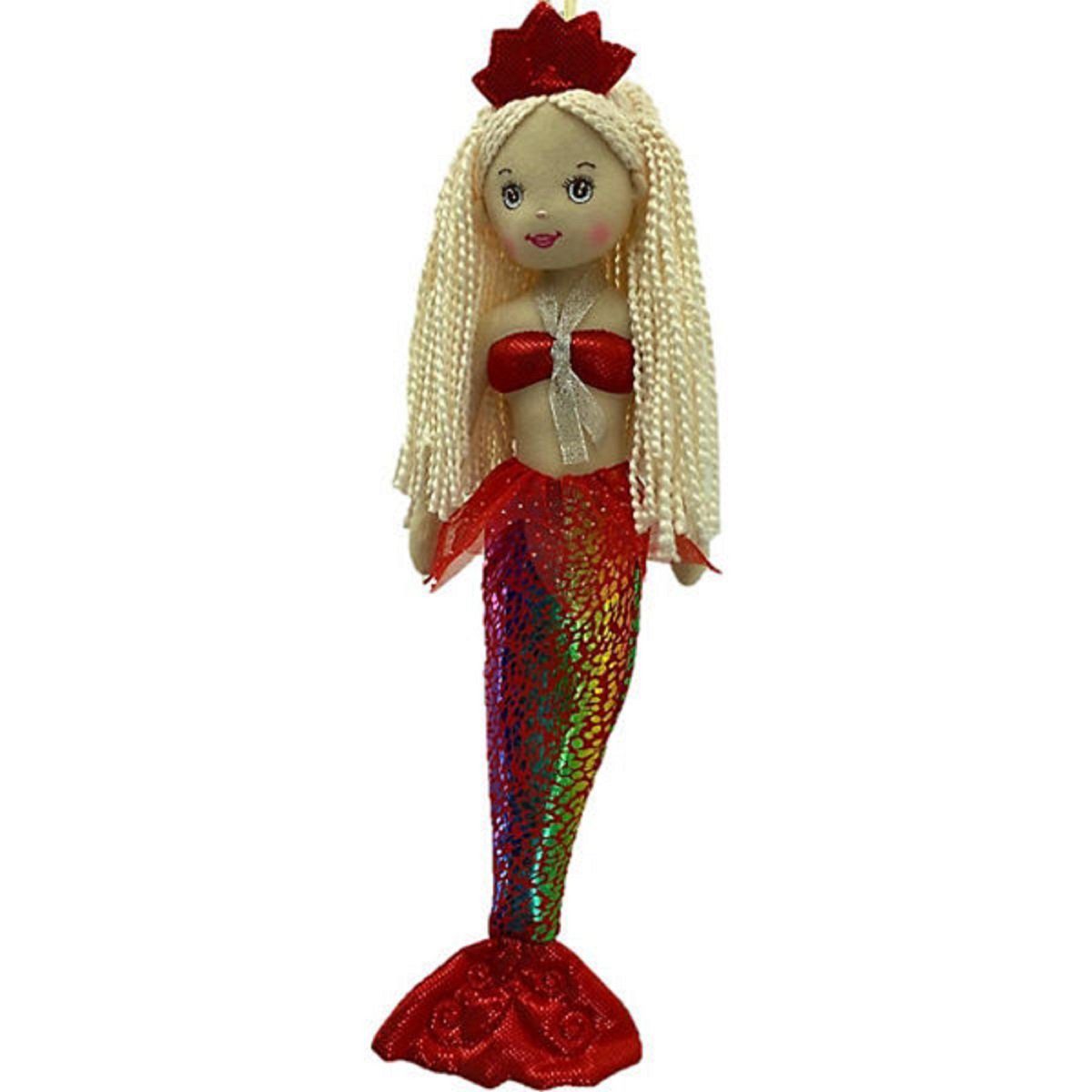 Meerjungfrauenpuppe Sweety Toys 13357 Stoffpuppe Meerjungfrau Prinzessin 45 cm rot