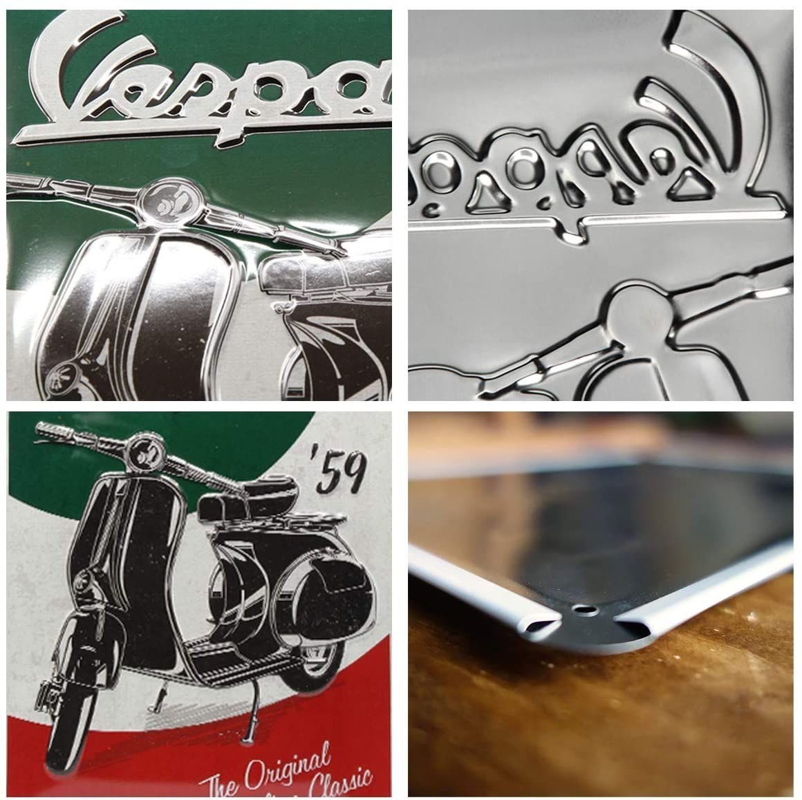 Nostalgic-Art Metallschild Blechschild 20 x 30cm - Vespa - The Italian Classic – Bild 3 von 4
