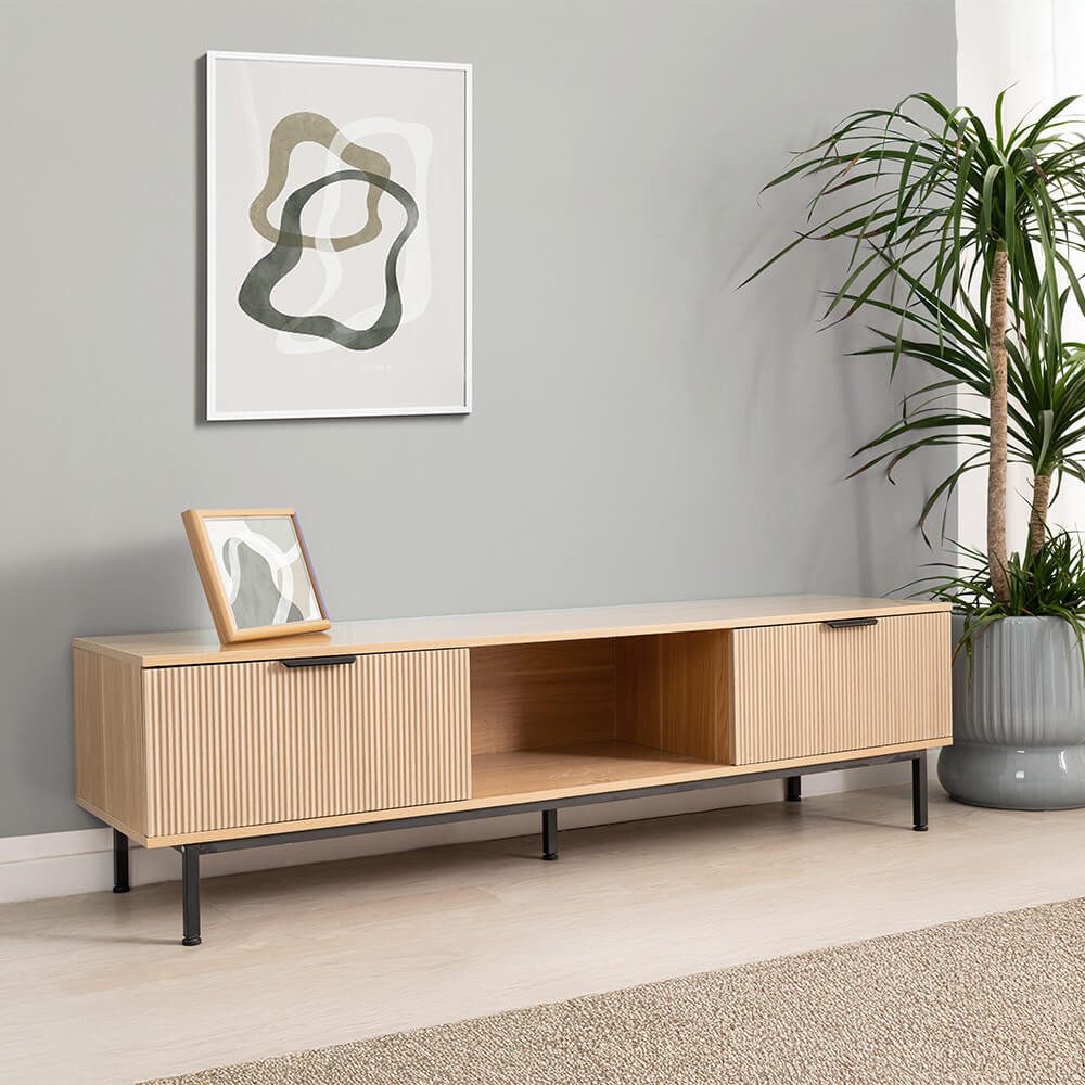 HOME DELUXE TV-Schrank NYLA - 160 x 42 x 43 cm Lamellenfronten, TV-Sideboar günstig online kaufen