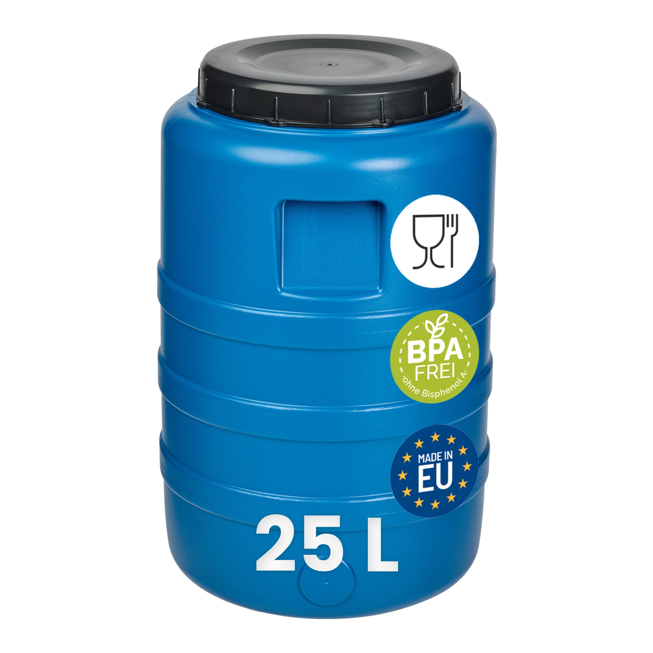 Garronda Regentonne 25 L Weithalsfass aus HDPE Kunststofffass und Wasserbehälter GD-0186, 25 l, (1-tlg., ohne Hahn)