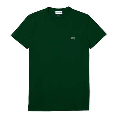 Lacoste T-Shirt Crew Neck Cotton mit kleinem Krokodil auf der Brust