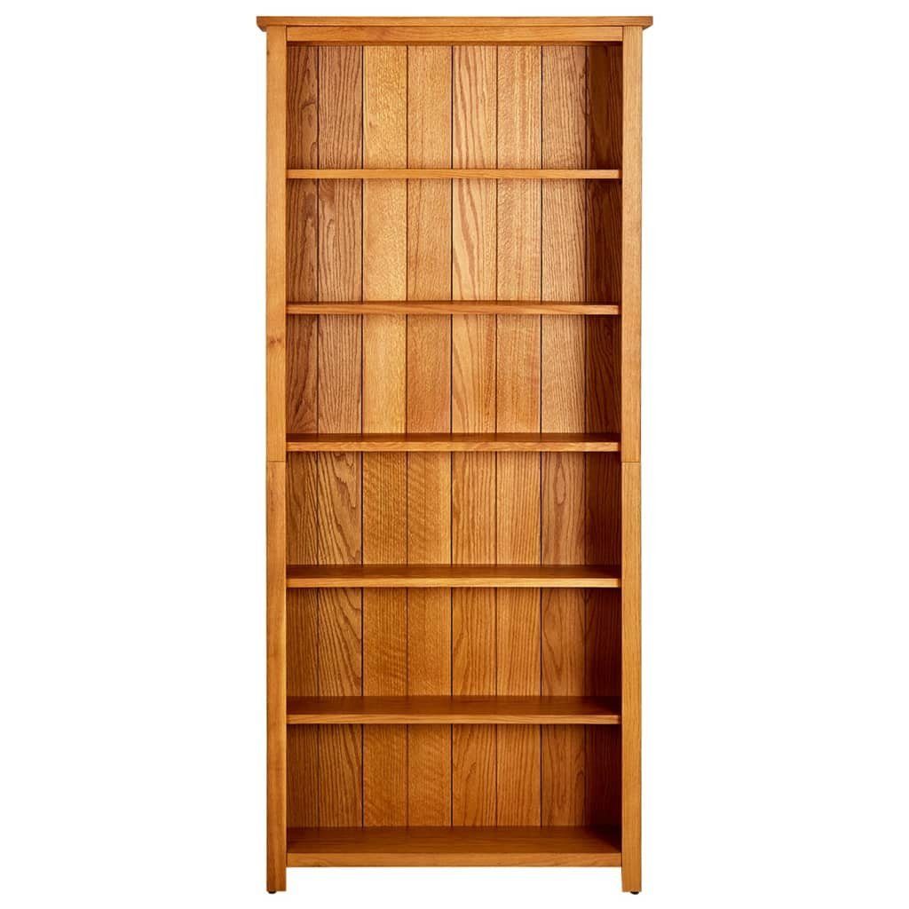furnicato Bücherregal 6 Fächer 80x22,5x180 cm Massivholz Eiche, 1-tlg.