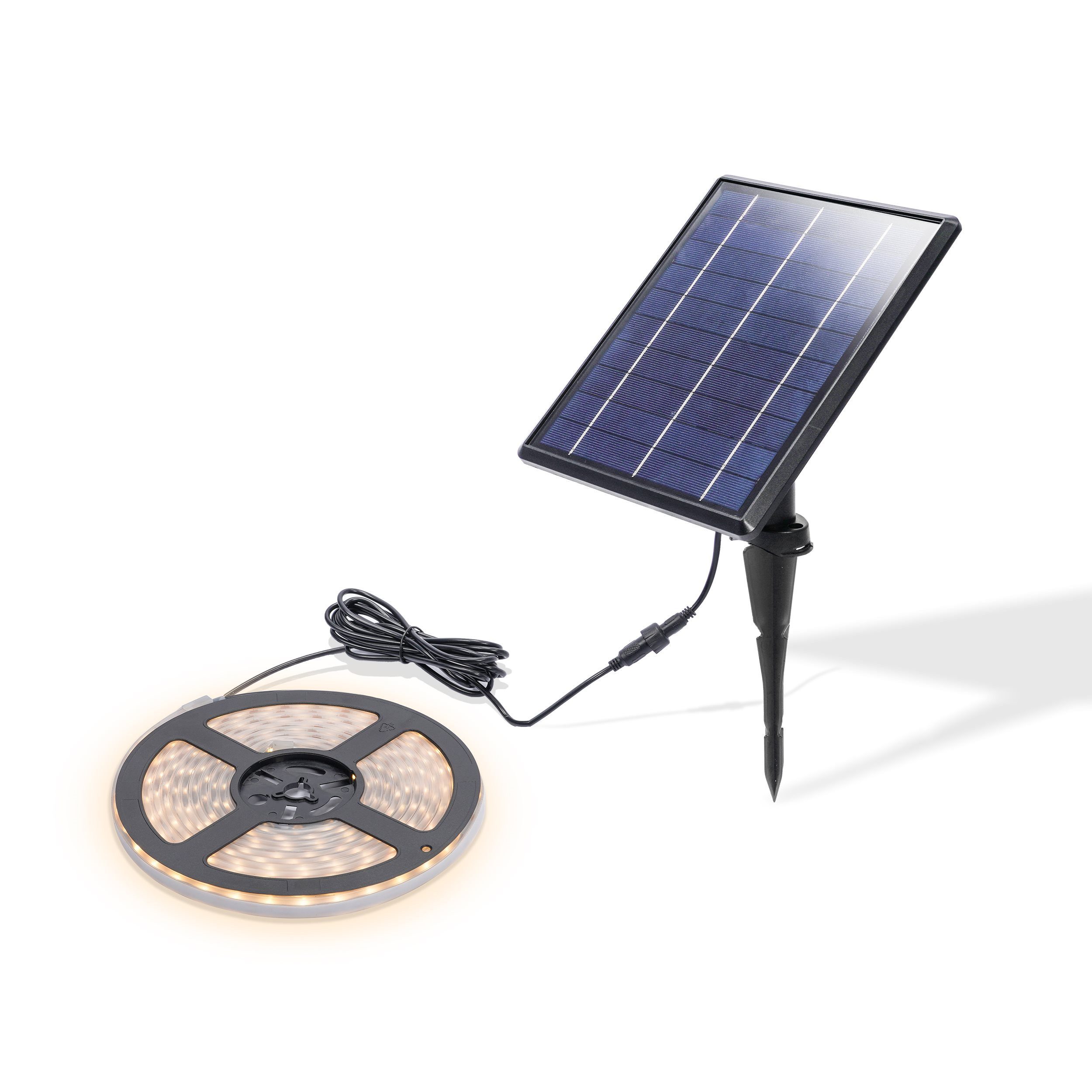 esotec LED-Streifen Solar LED-Schlauch für außen, 5m, 300 LEDs 3000K warmweiß IP54 102710