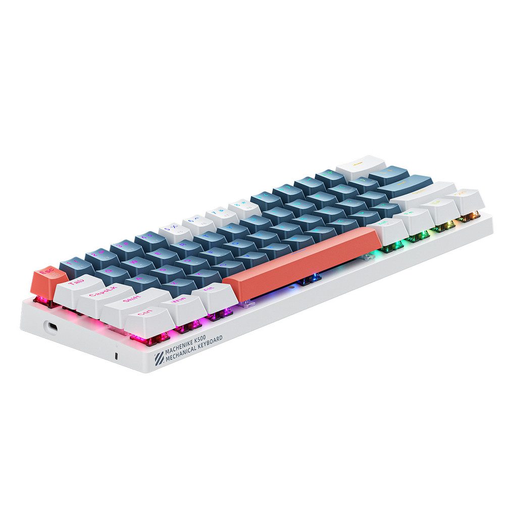 Machenike Gamertastatur RGB-Tastatur Zockertastatur Gaming-Tastatur (60% Layout, Hot-Swap, RGB, N-Key-Rollover)