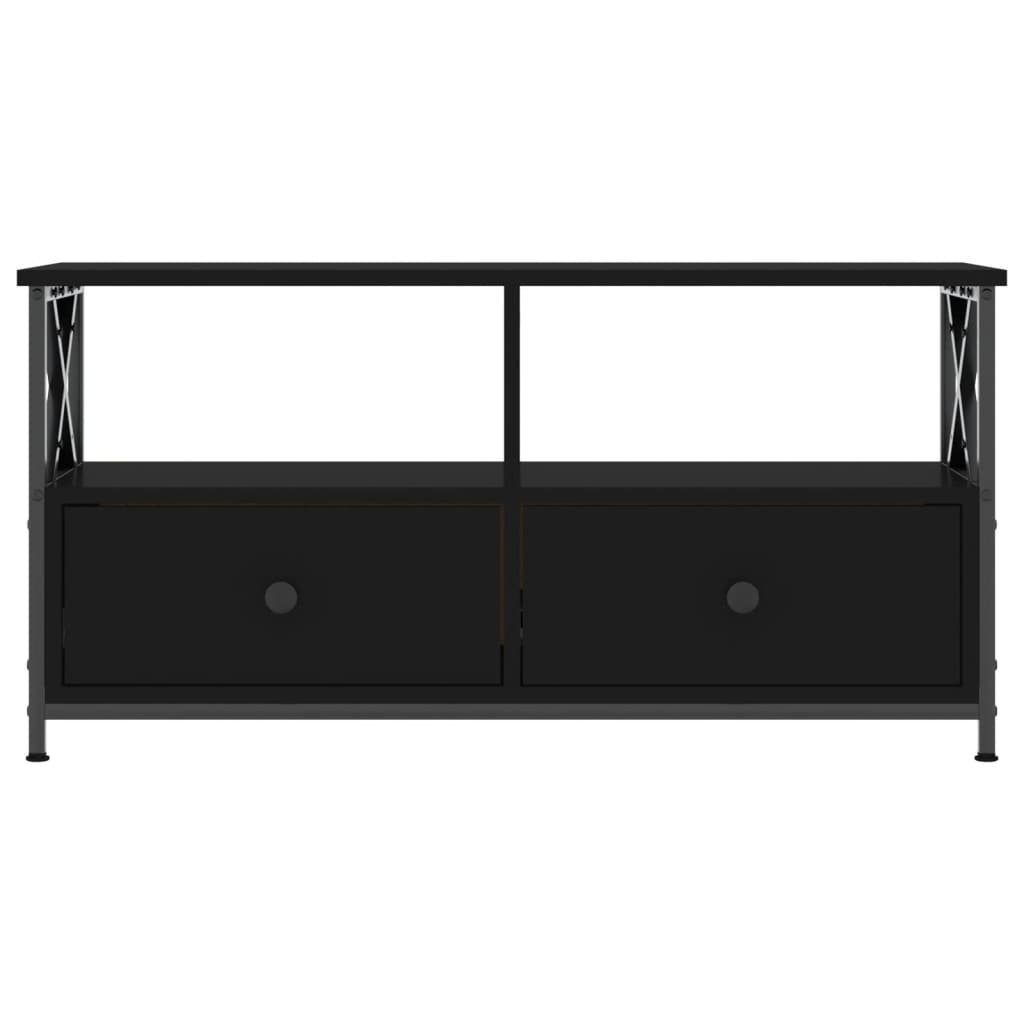 (1-St) & Holzwerkstoff 90x33x45 Eisen TV-Schrank Schwarz vidaXL cm TV-Schrank