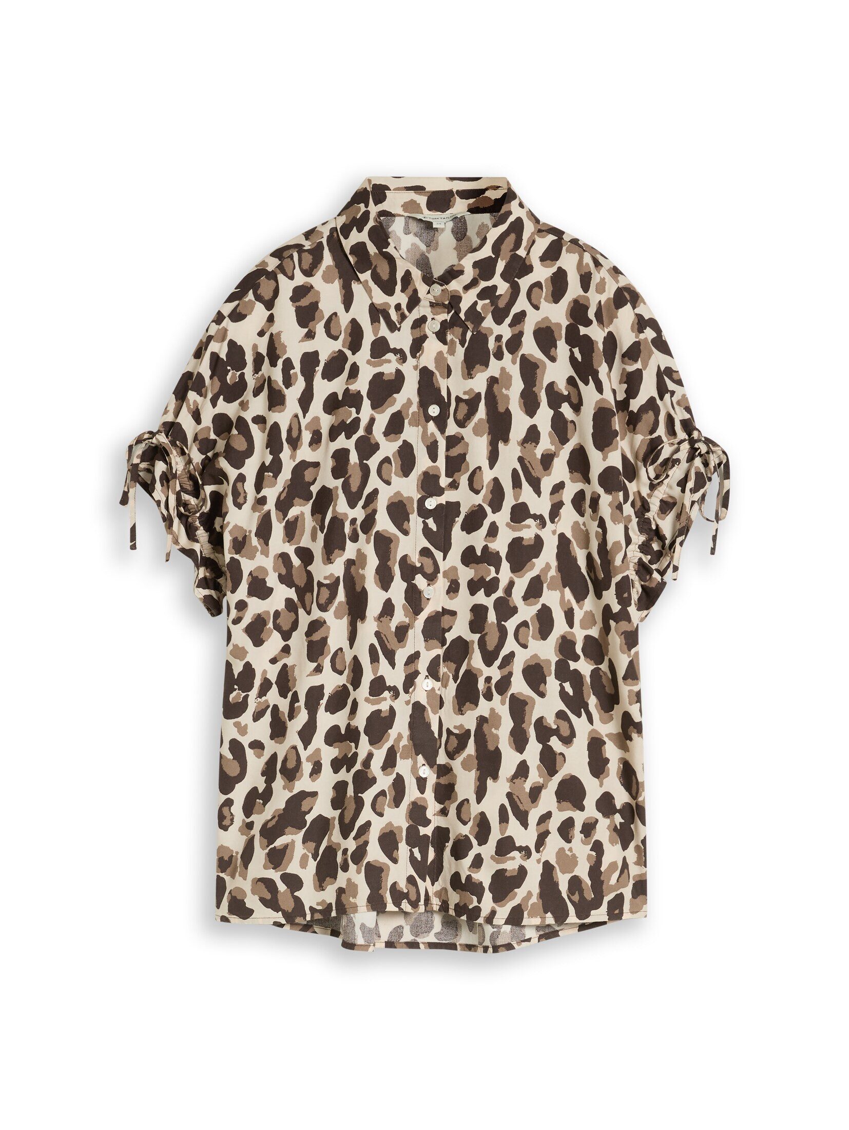 TOM TAILOR Kurzarmbluse Blusen & Shirts Loose Fit Bluse mit Schleifen