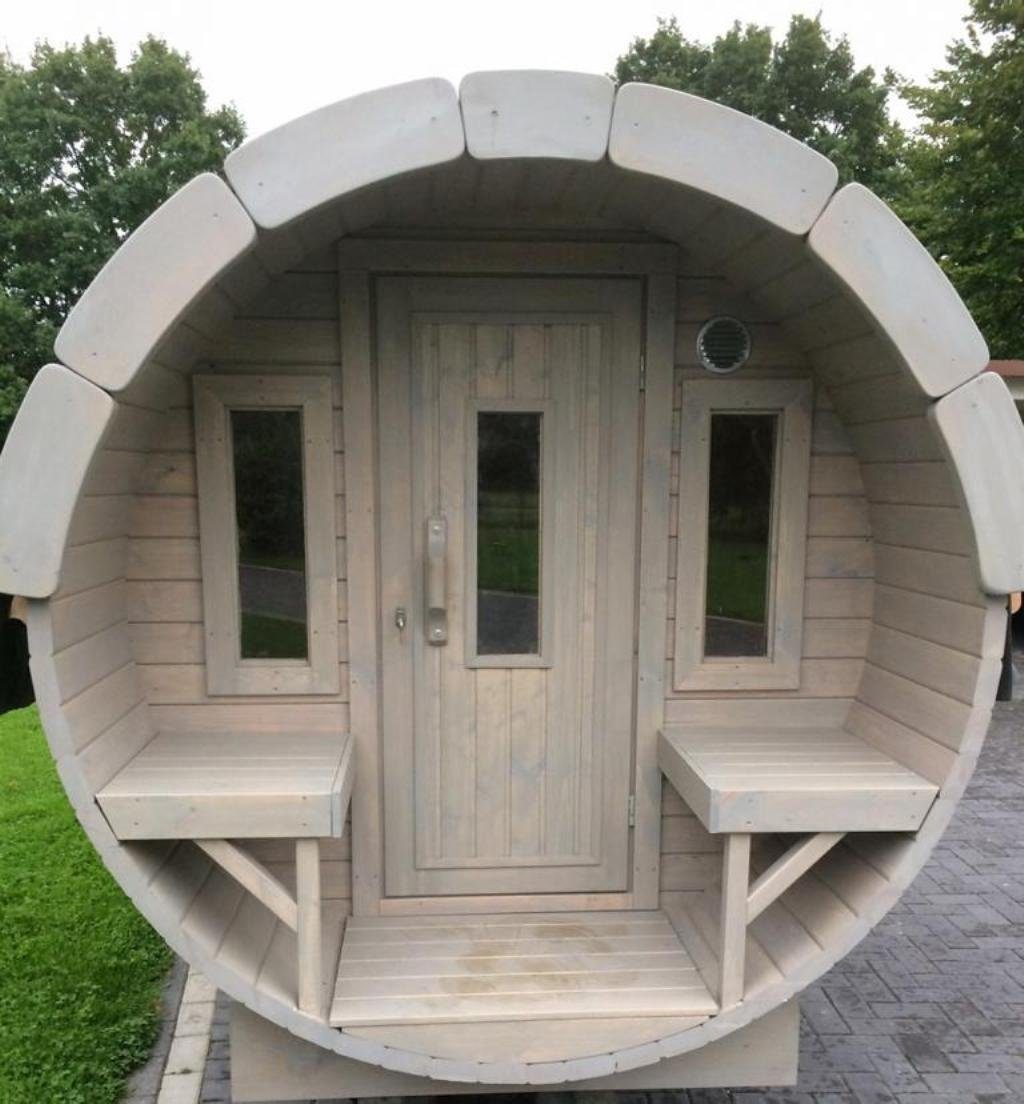 Fasssauna Saunafass Fasssauna Sauna Holzsauna Runde Holz Saunas 6-8 Personen