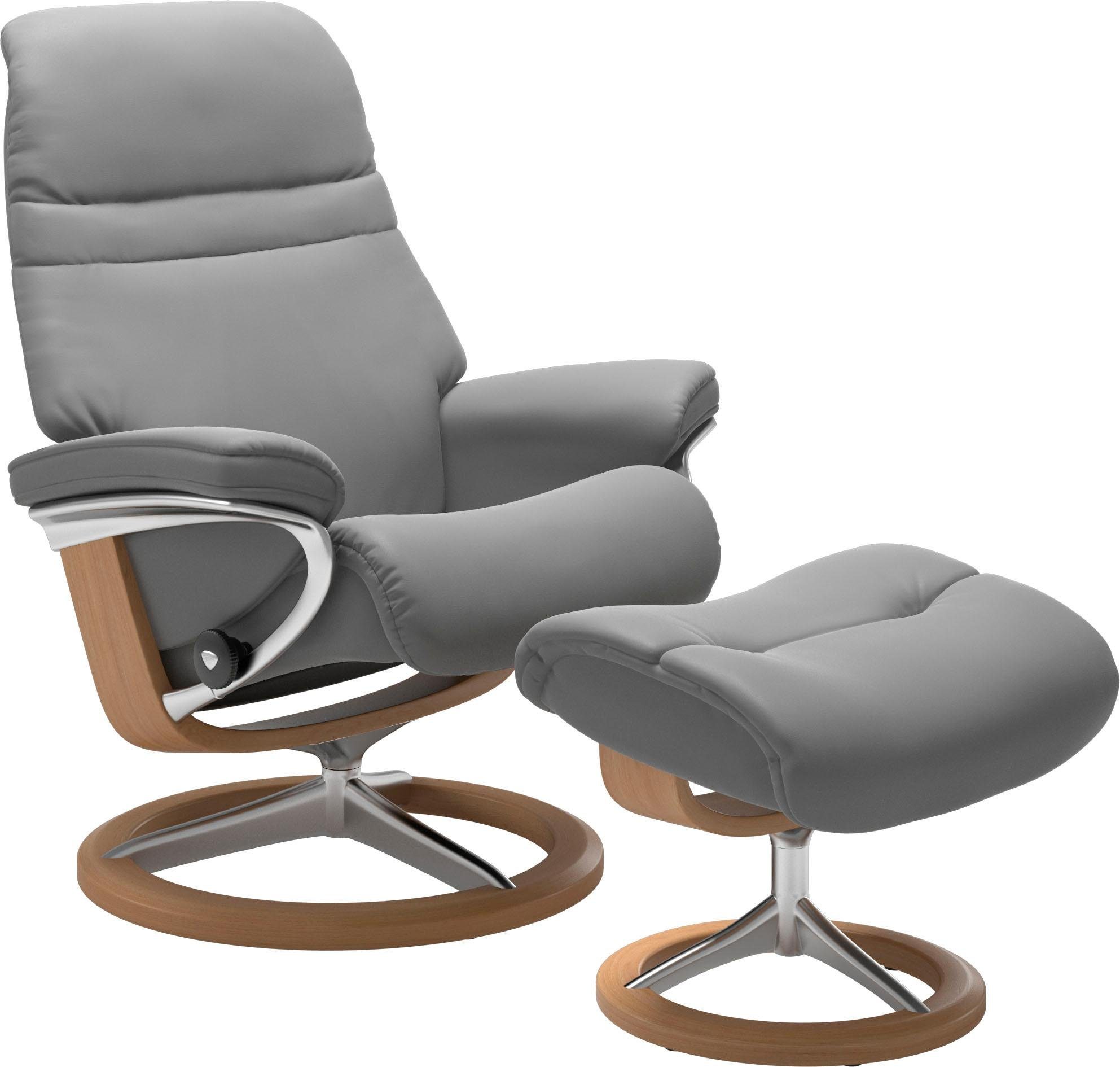 mit Eiche Größe Gestell Signature L, Stressless® Sunrise, Relaxsessel Base,