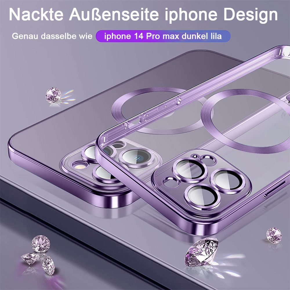 AFKSMILE Smartphone-Hülle Handyhülle für iPhone 14 Pro/14 Pro MAX Hülle mit Magsafe,sturzsicher