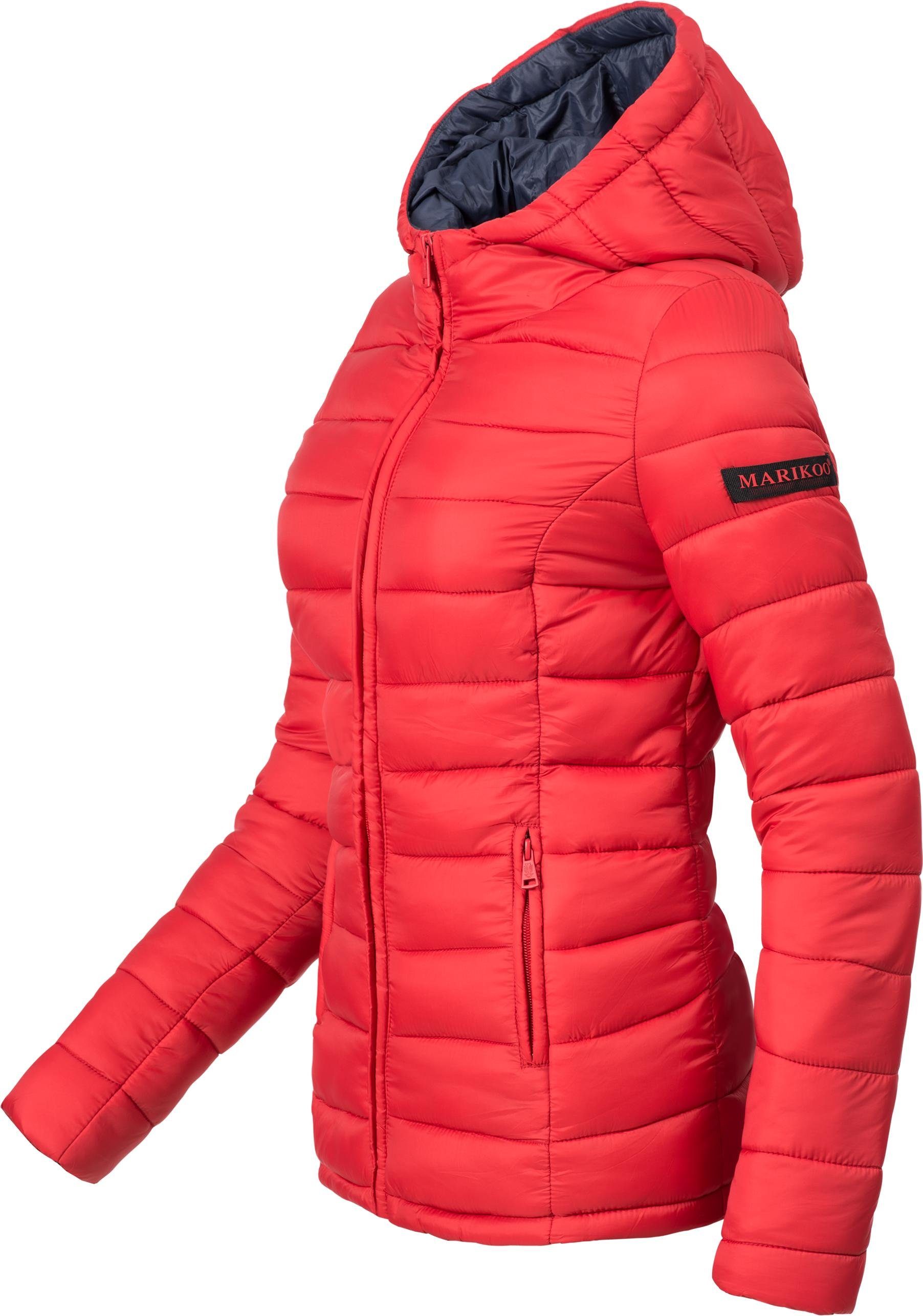Marikoo Steppjacke Luci modische Damen Übergangsjacke mit großer Kapuze