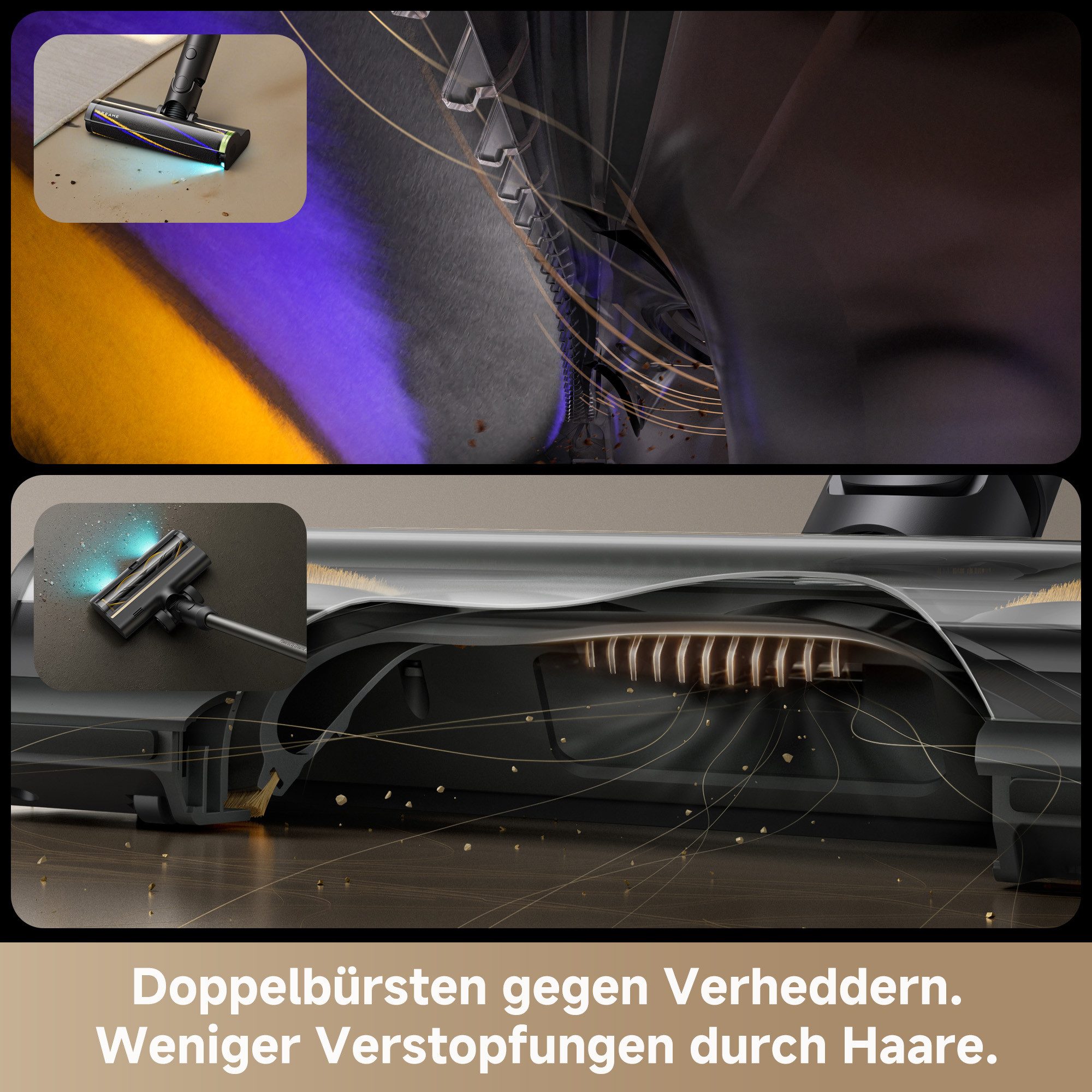 Dreame Akku-Stielstaubsauger R20 Slim, 600 W, beutellos, 190 AW, beleuchtete Bürsten, HEPA-Filter