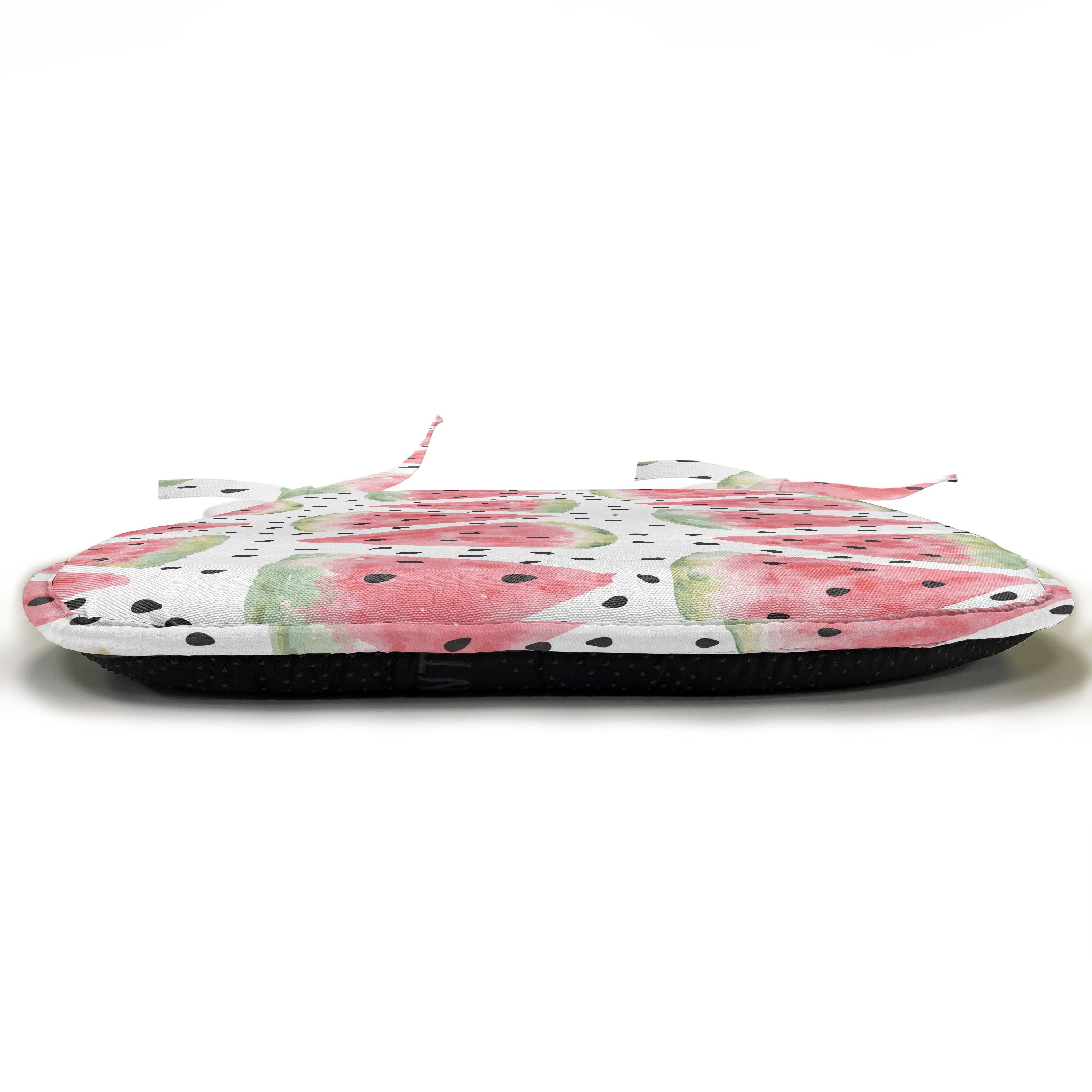 mit von Stücke Abakuhaus für Aquarell Küchensitze, Stuhlkissen Dekoratives wasserfestes Wassermelone Riemen Kissen