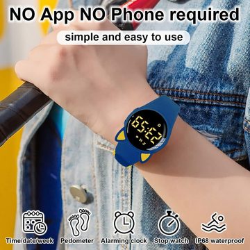 HUYVMAY Smartwatch (Android, iOS), Kinderuhr mit Multifunktionen,hautfreundlichem,IP68 Wasserdichtigkeit