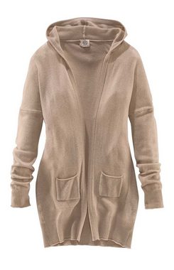 C.P.TWENTYNINE Strickjacke CP Twentynine Damen Marken-Kaschmir-Longstrickjacke, beige