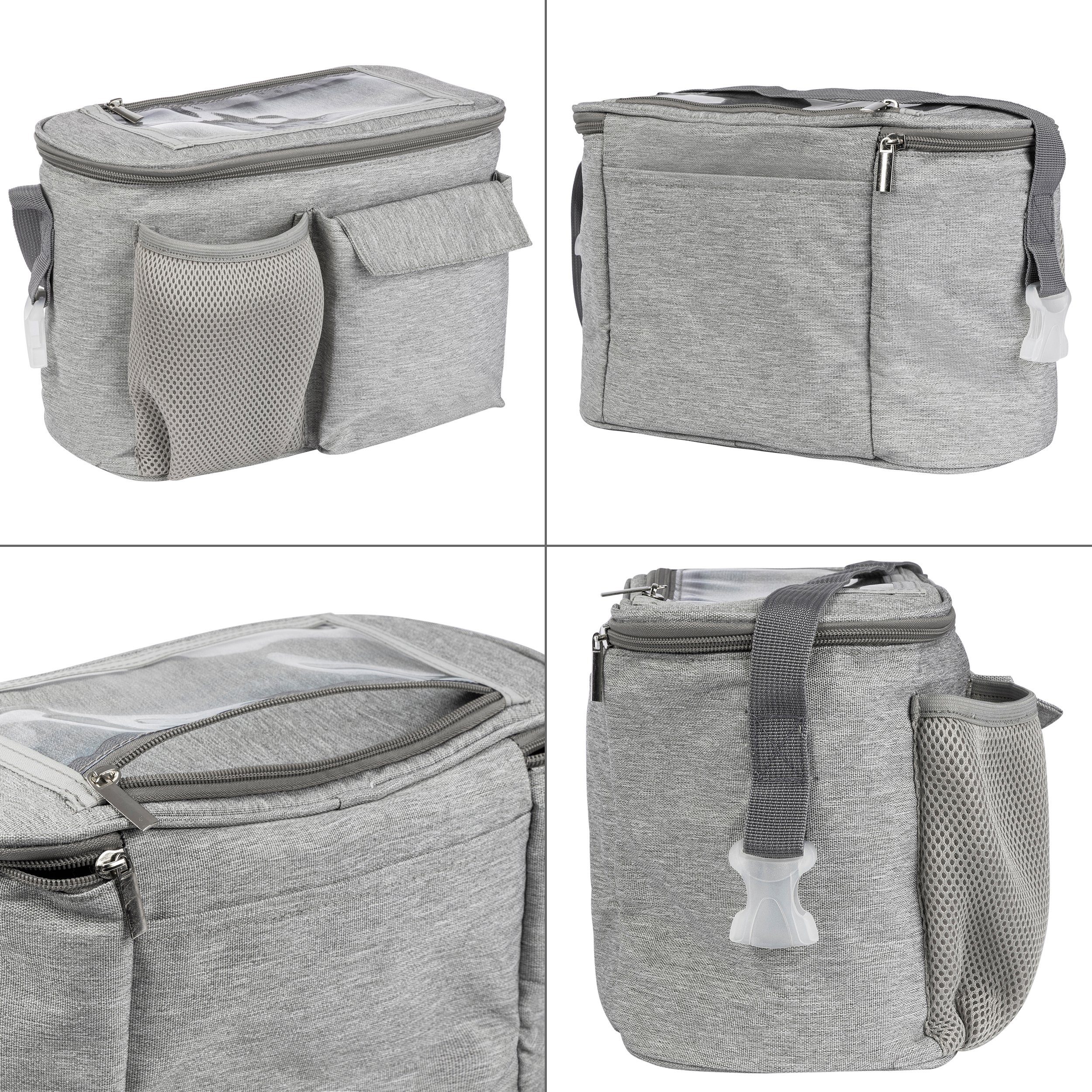 ONVAYA Kinderwagen-Tasche Kinderwagen Organizer, grau oder schwarz, Kinderwagentasche