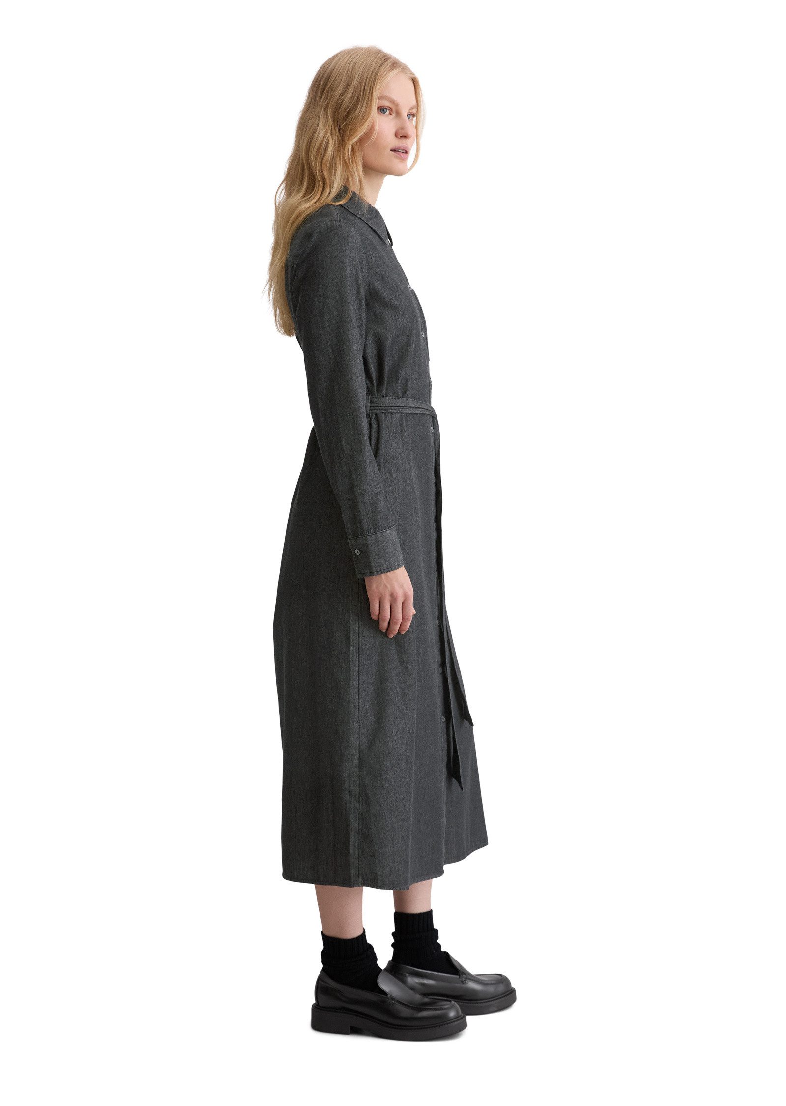 Marc O'Polo Hemdblusenkleid aus Baumwoll-Chambray