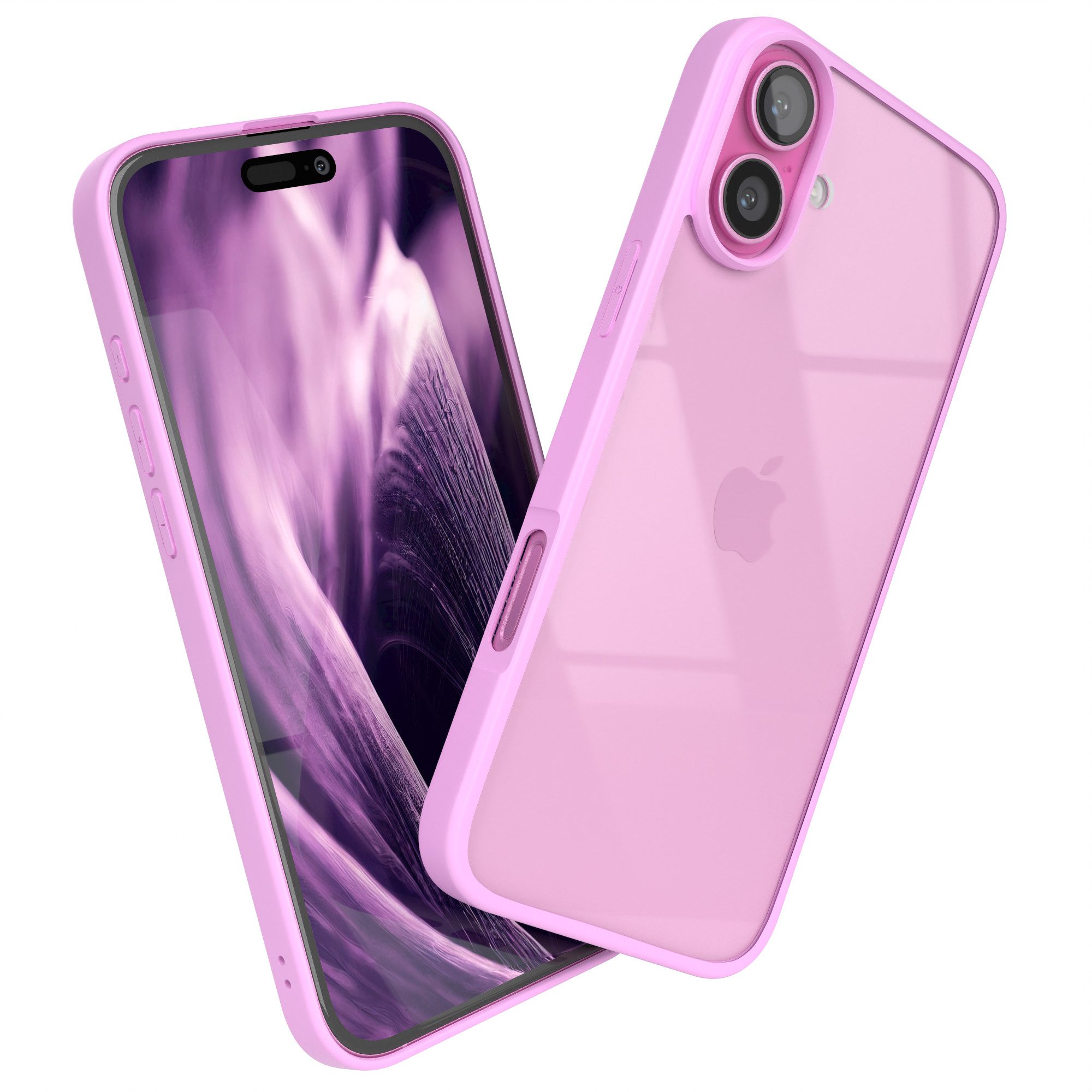 EAZY CASE Handyhülle Bumper Case für Apple iPhone 16 Plus 6,7 Zoll, Handyhülle Dünn mit Kameraschutz Hybrid Handyhülle stoßfest Helllila