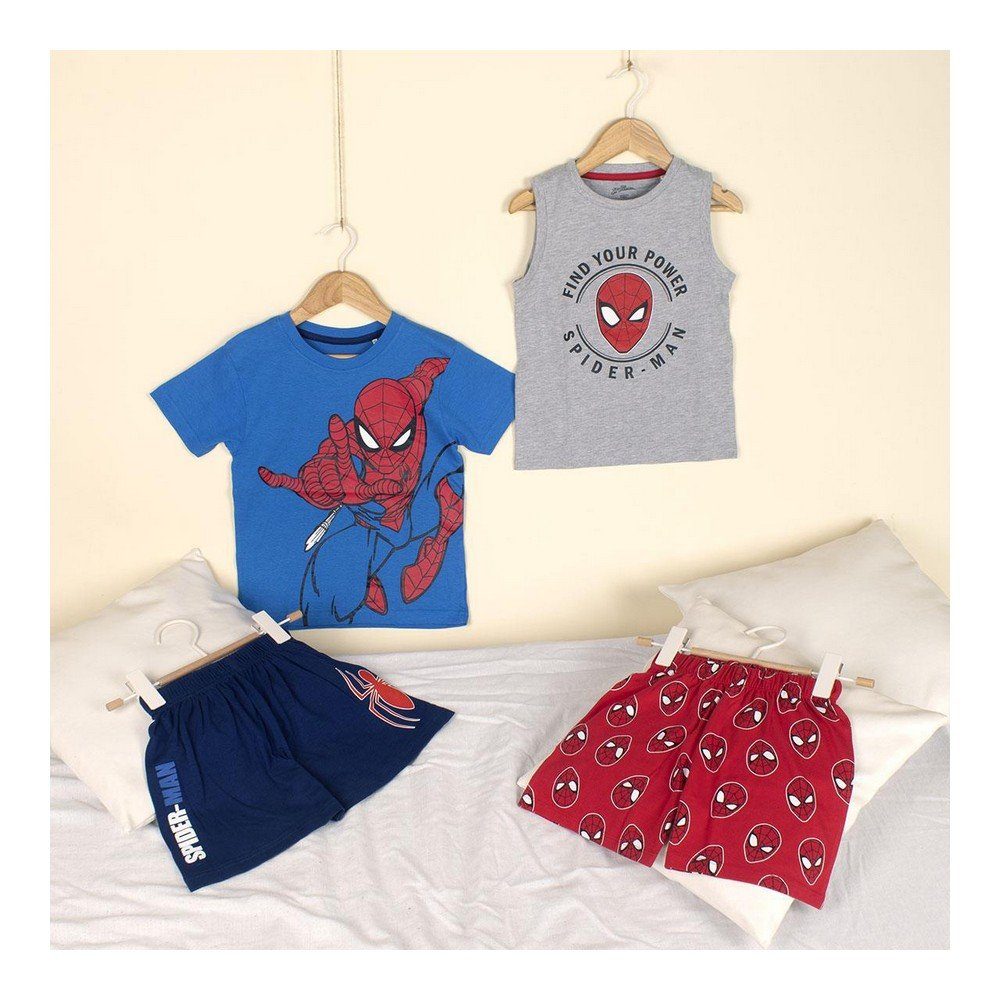 Spiderman Pyjama 3 Kinder Nachtwäsch Teiler 2 Spiderman Schlafanzug Jahre Shorty Pyjama