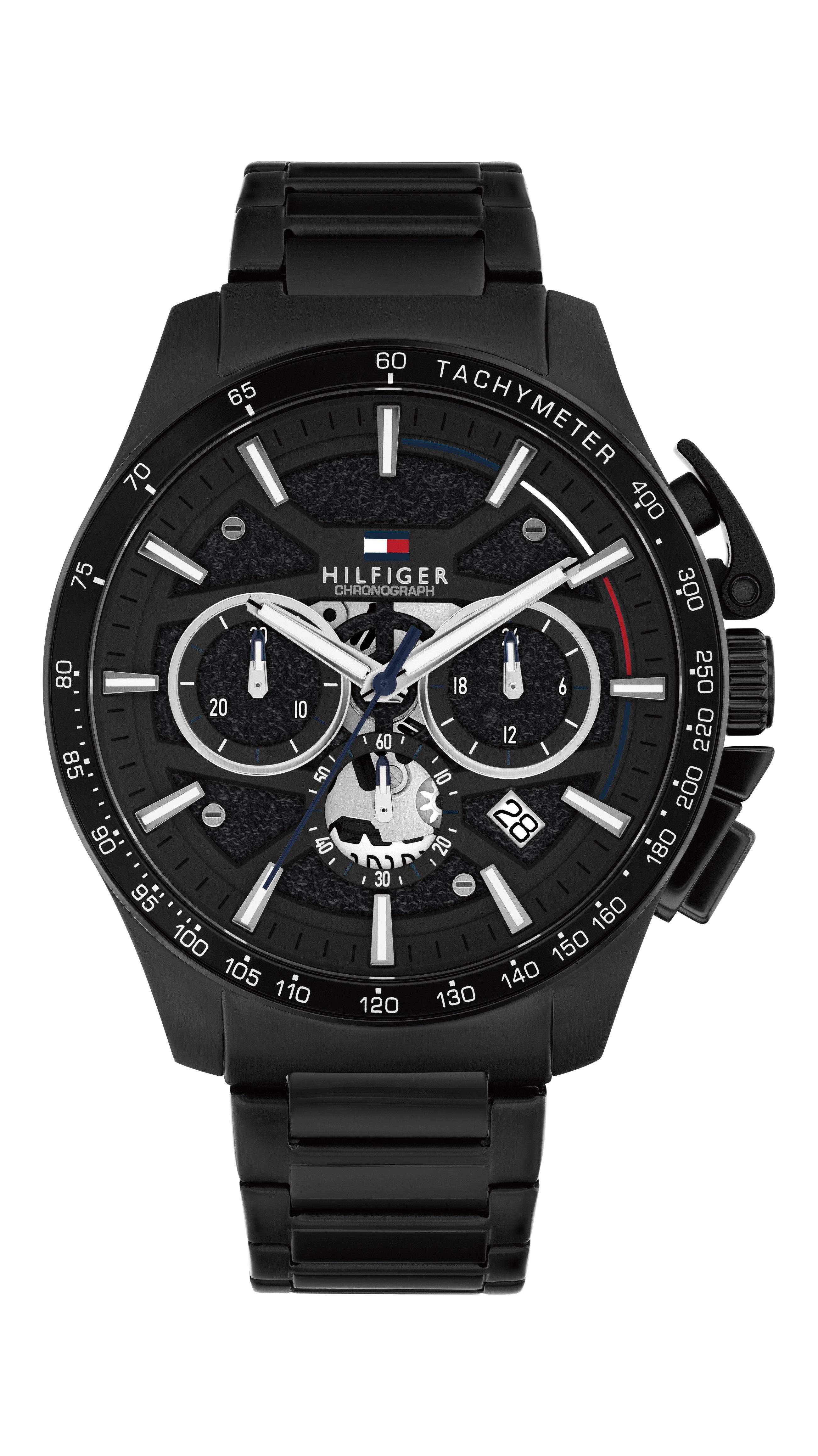 Tommy Hilfiger Chronograph BANK 1792262, Quarzuhr, Armbanduhr, Herrenuhr, Edelstahlarmband, analog, Tag
