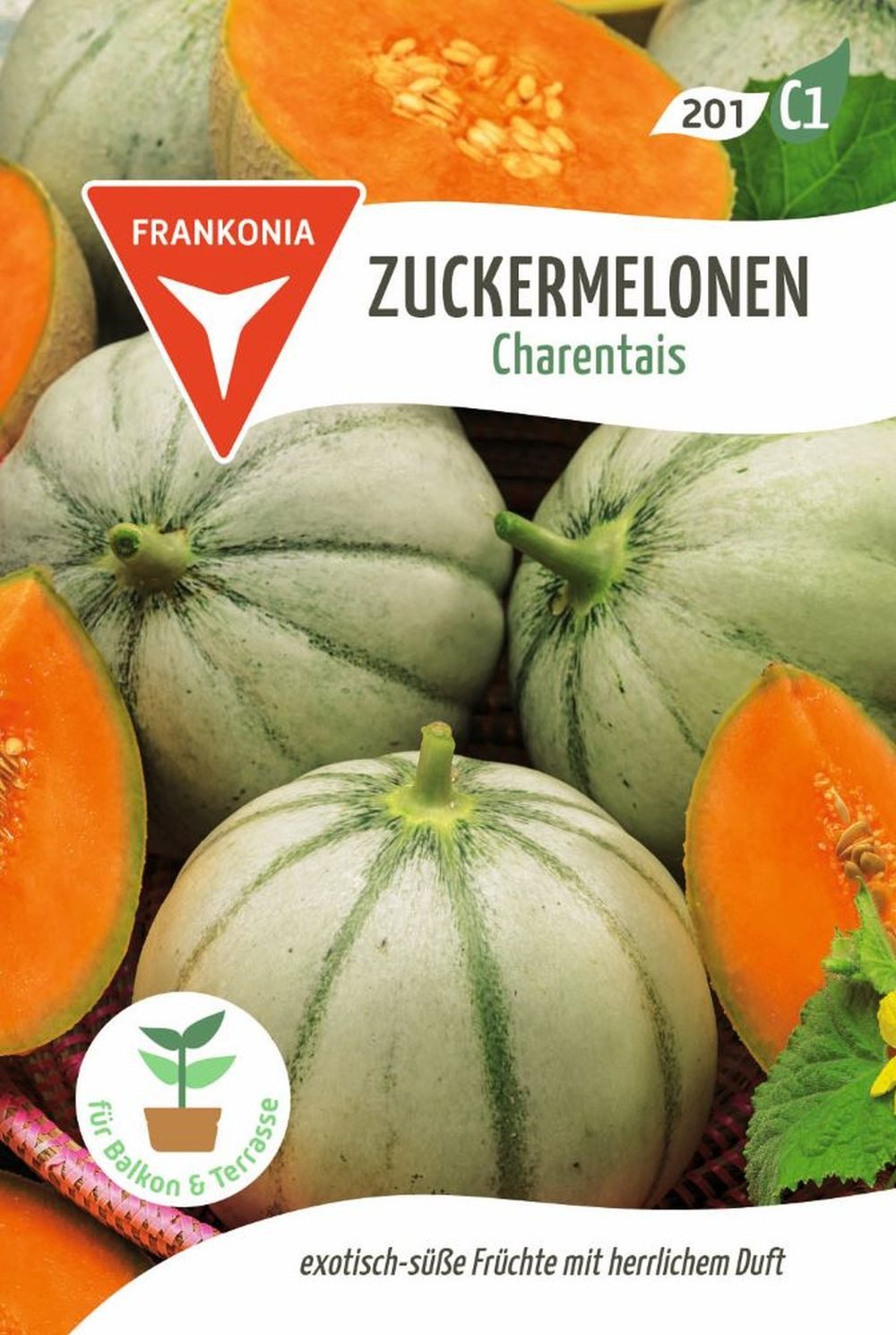 FRANKONIA Gemüsesamen Zuckermelone, Charentais - Melonen-Samen Saatgut Samen, Cucumis meo
