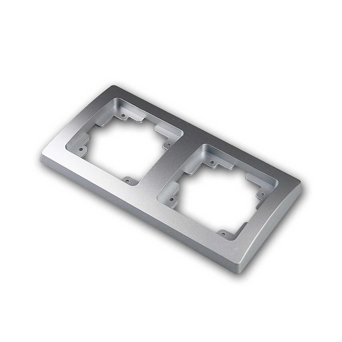 ChiliTec DELPHI Set "Tür 2-fach Wechsel", 3-teilig, silber Unterputzschalter