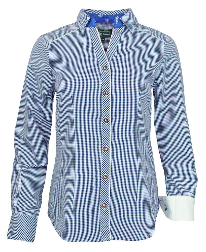 Maddox Trachtenbluse Maddox Damen Langarm Trachtenbluse Innsbruck - Bla günstig online kaufen