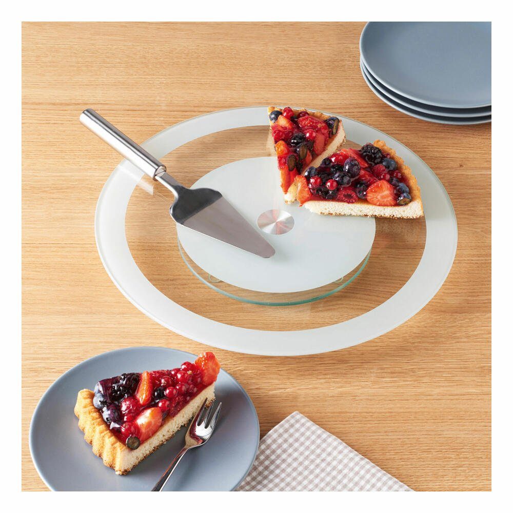 montana-Glas Tortenplatte :bistro mit Tortenheber Ø 35 cm, Glas