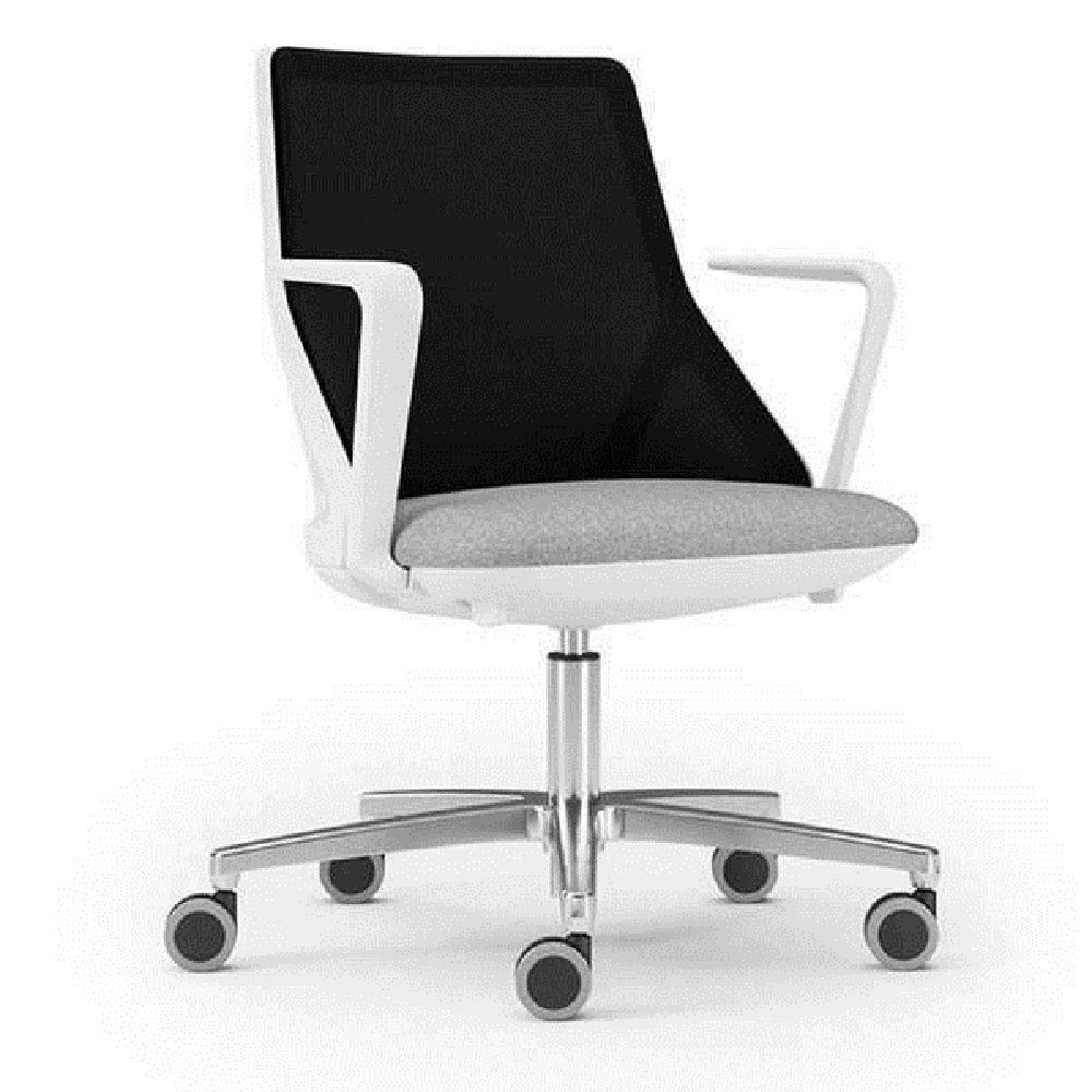 JVmoebel Bürostuhl Luxus Stuhl Weiß Büro Stühle Polster Sessel Design Möbel Drehstuhl Neu (1 St), Made in Europa