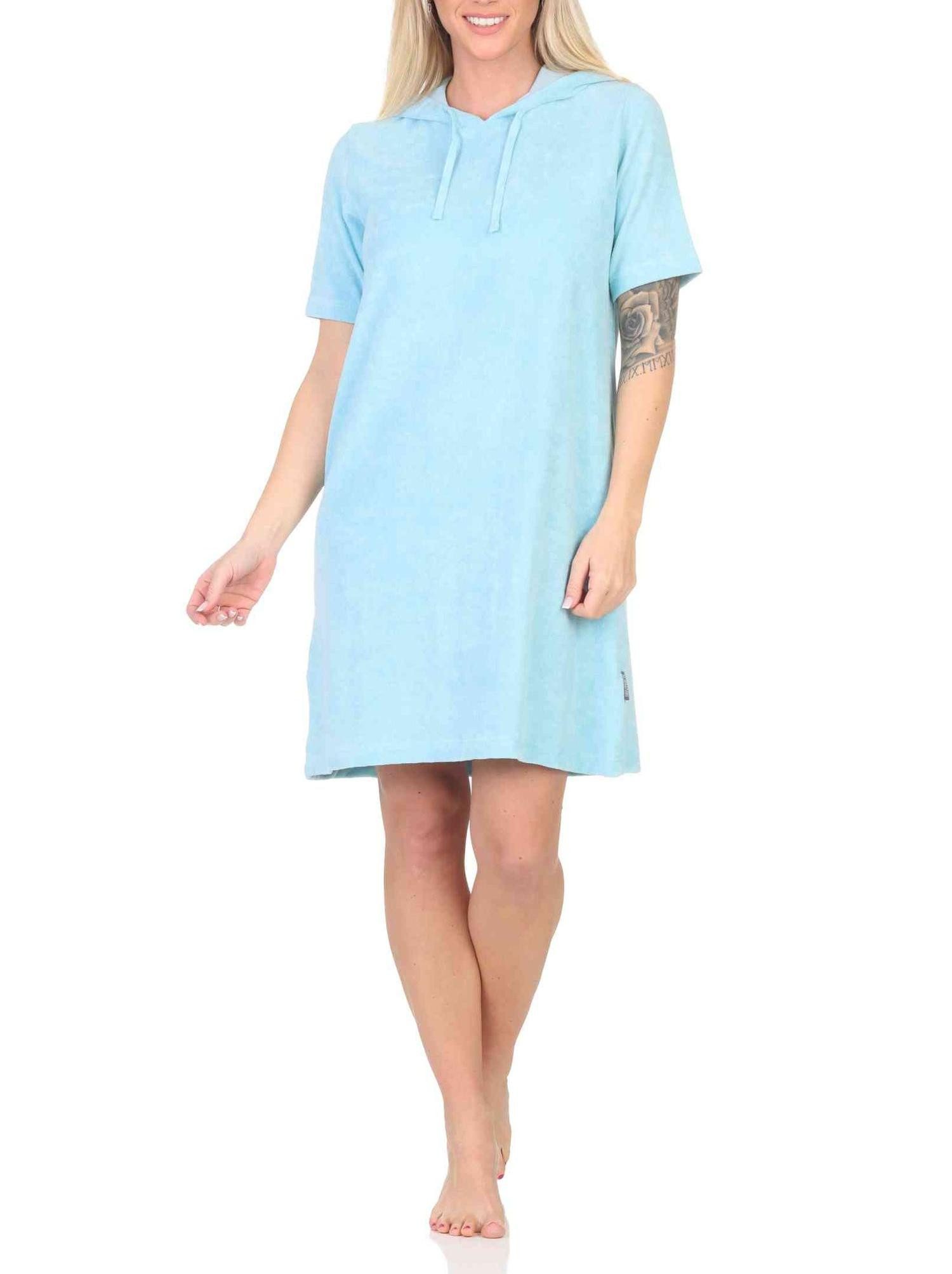 Nachthemd Normann Damen Frottee kurzarm Nachthemd – ideal auch als Beachwear