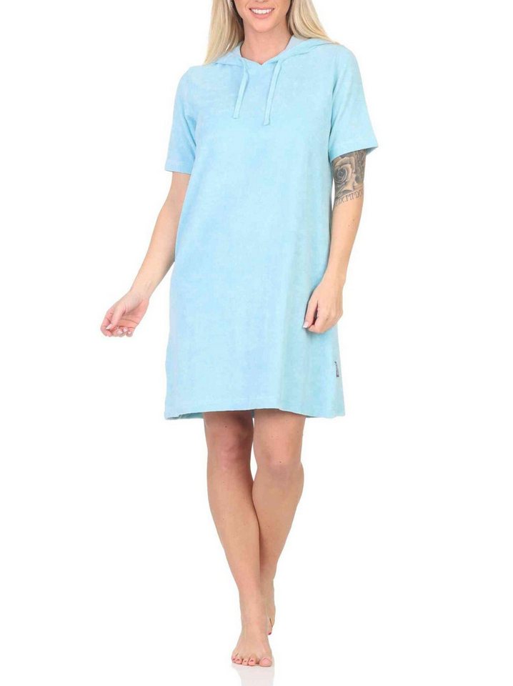 Normann Nachthemd Normann Damen Frottee kurzarm Nachthemd – ideal auch als Beachwear